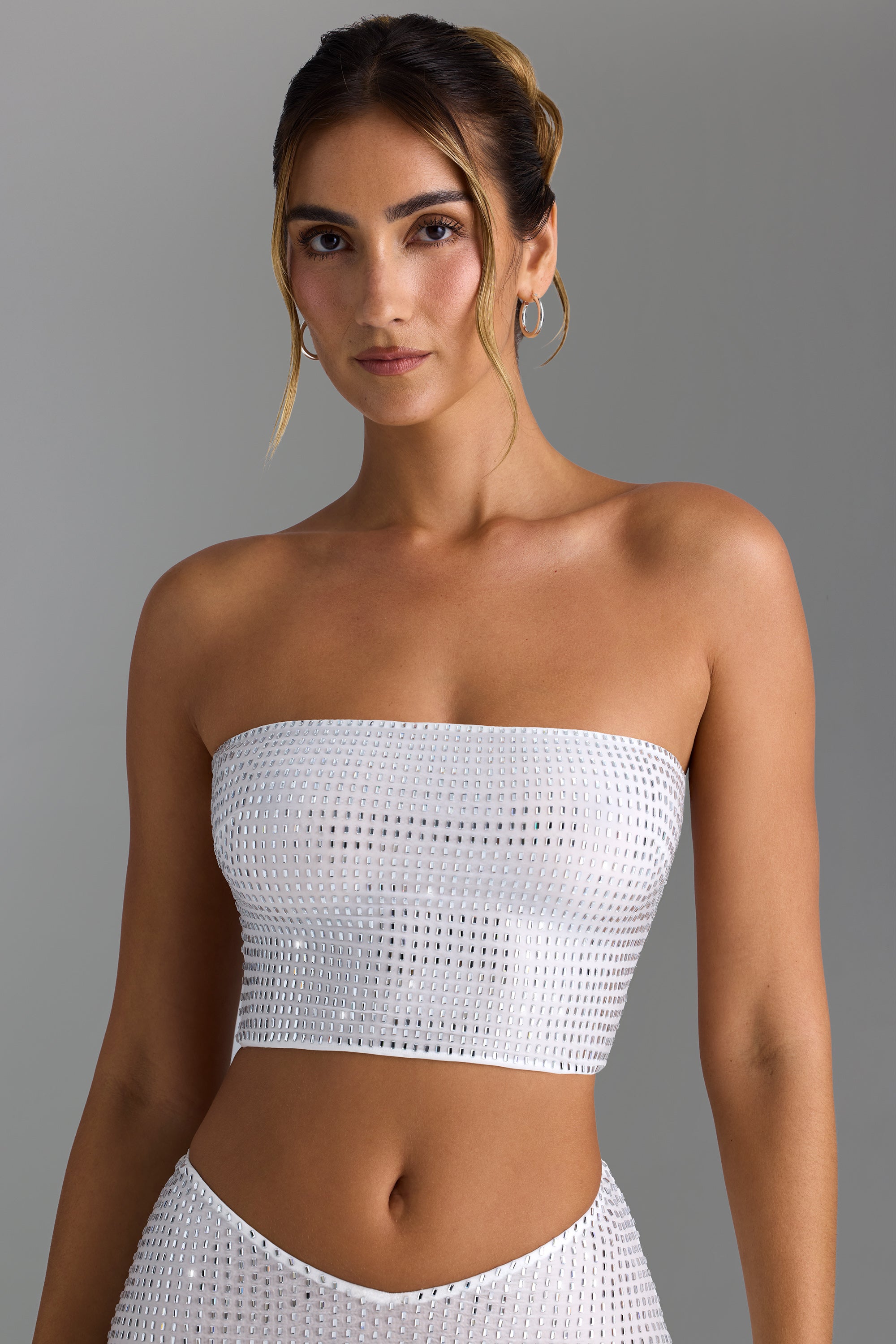 Nanaka Embellished Strap-Detail Top in White - Image 4