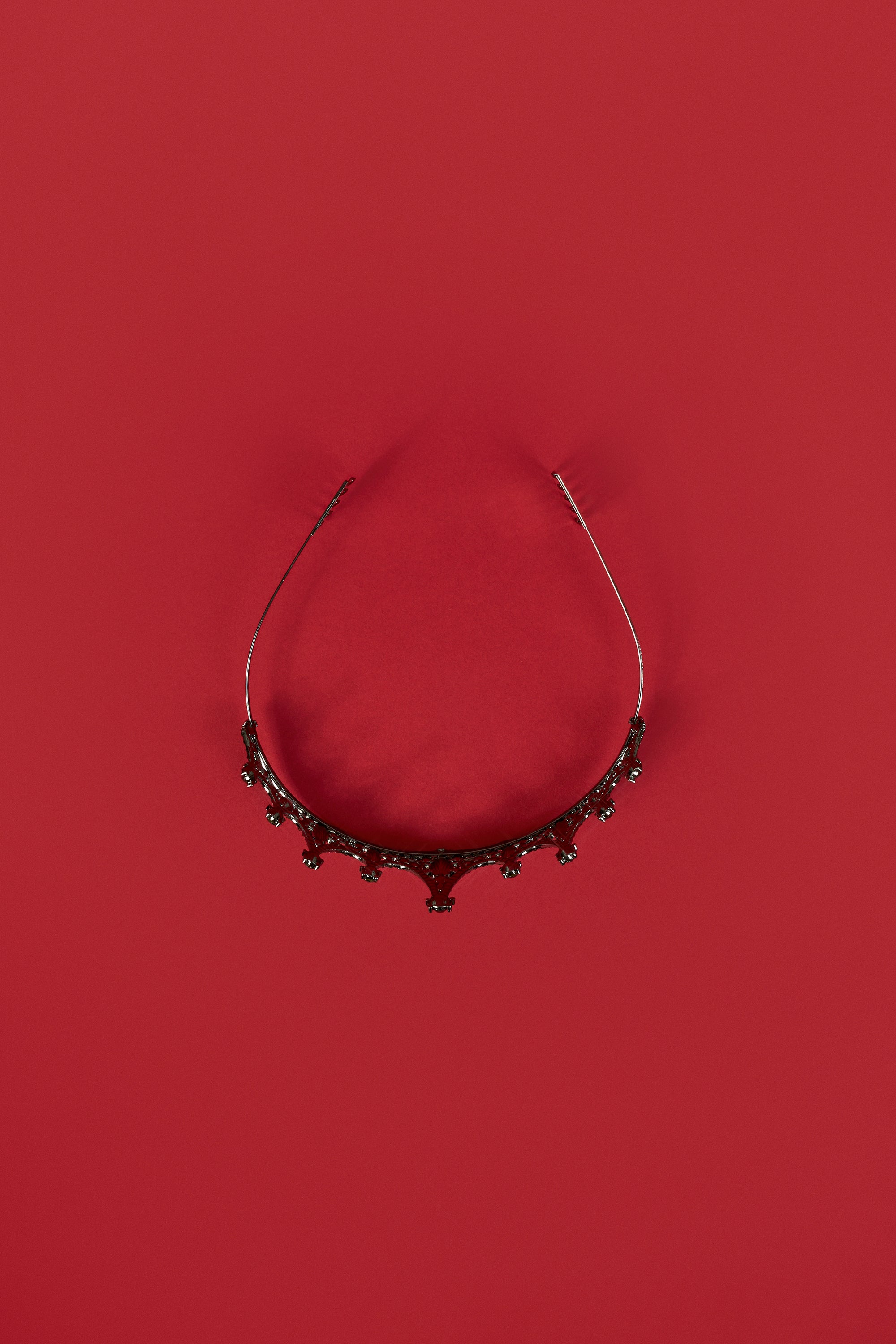 Trinity Crystal-Embellished Tiara in Black - Image 3