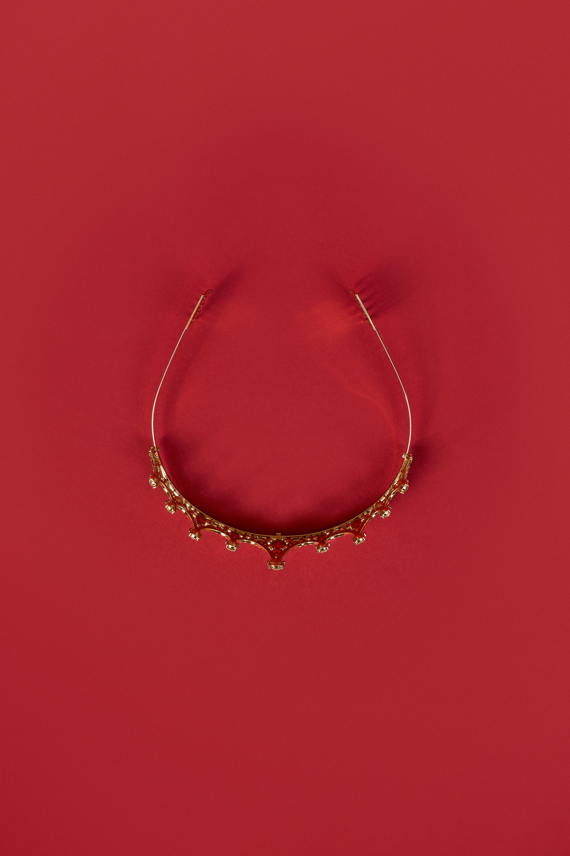 Trinity Crystal-Embellished Tiara in Gold Tone - Image 3
