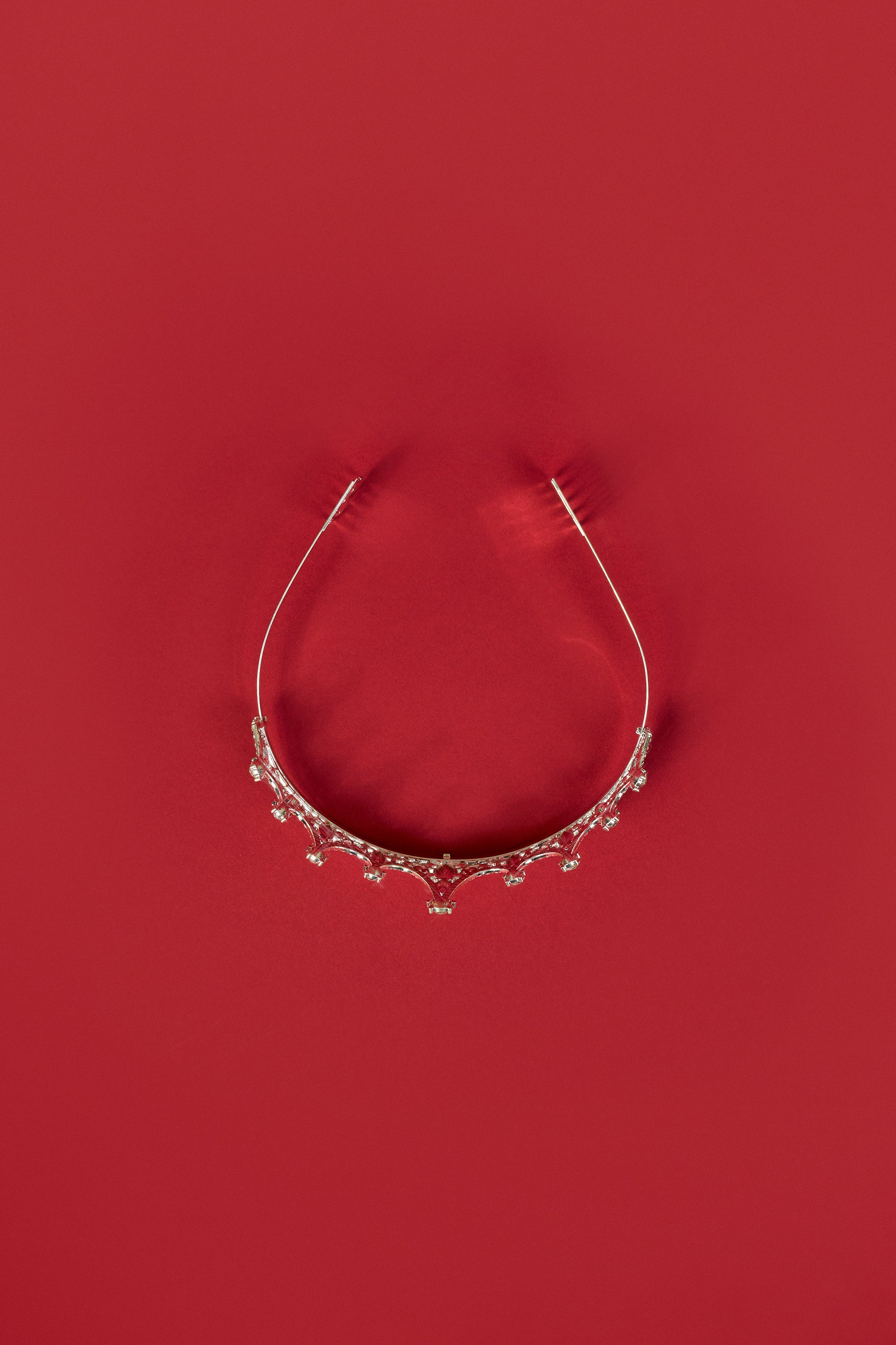 Trinity Crystal-Embellished Tiara in Silver Tone - Image 3