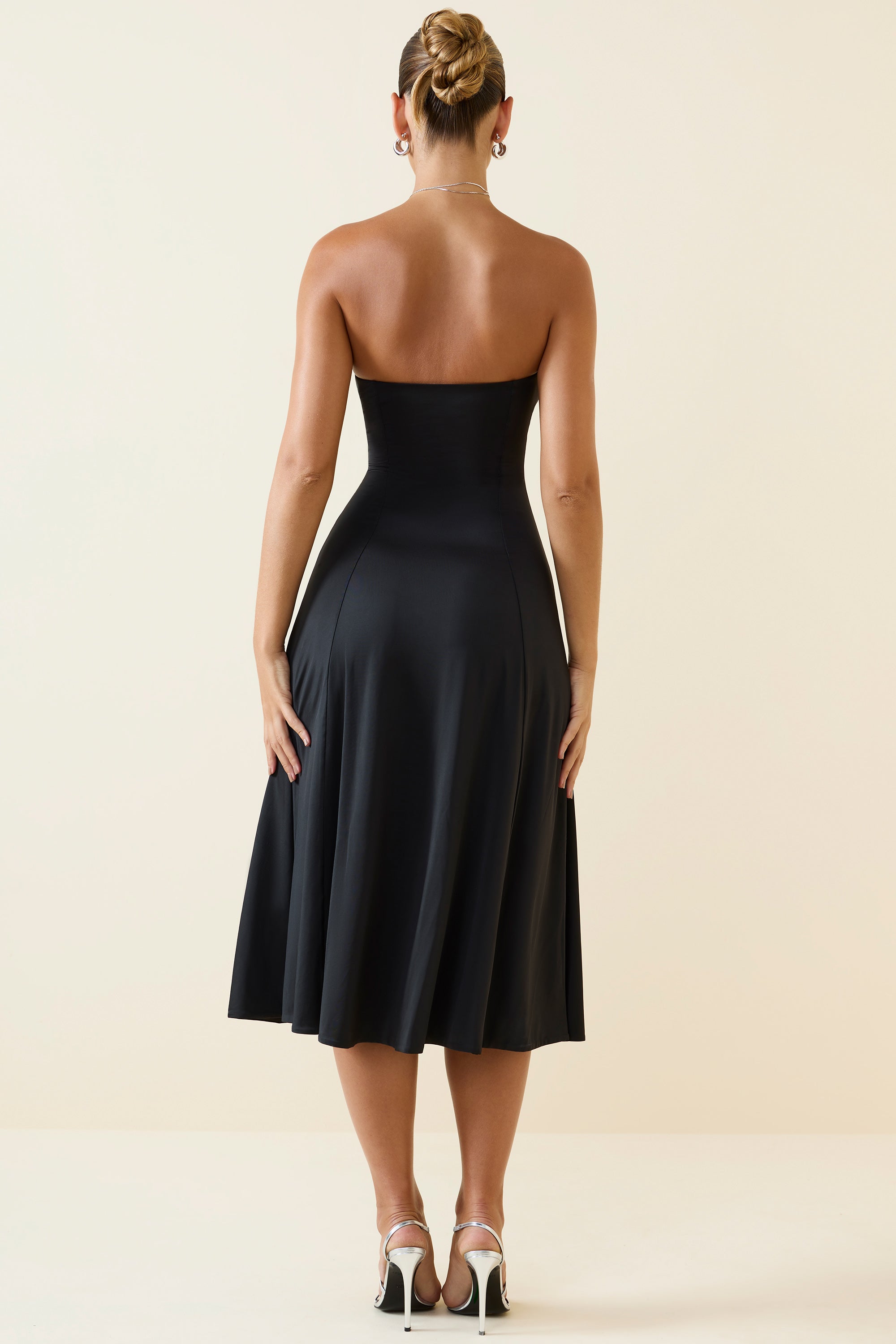 Joely Bandeau Midaxi Dress in Black - Image 2