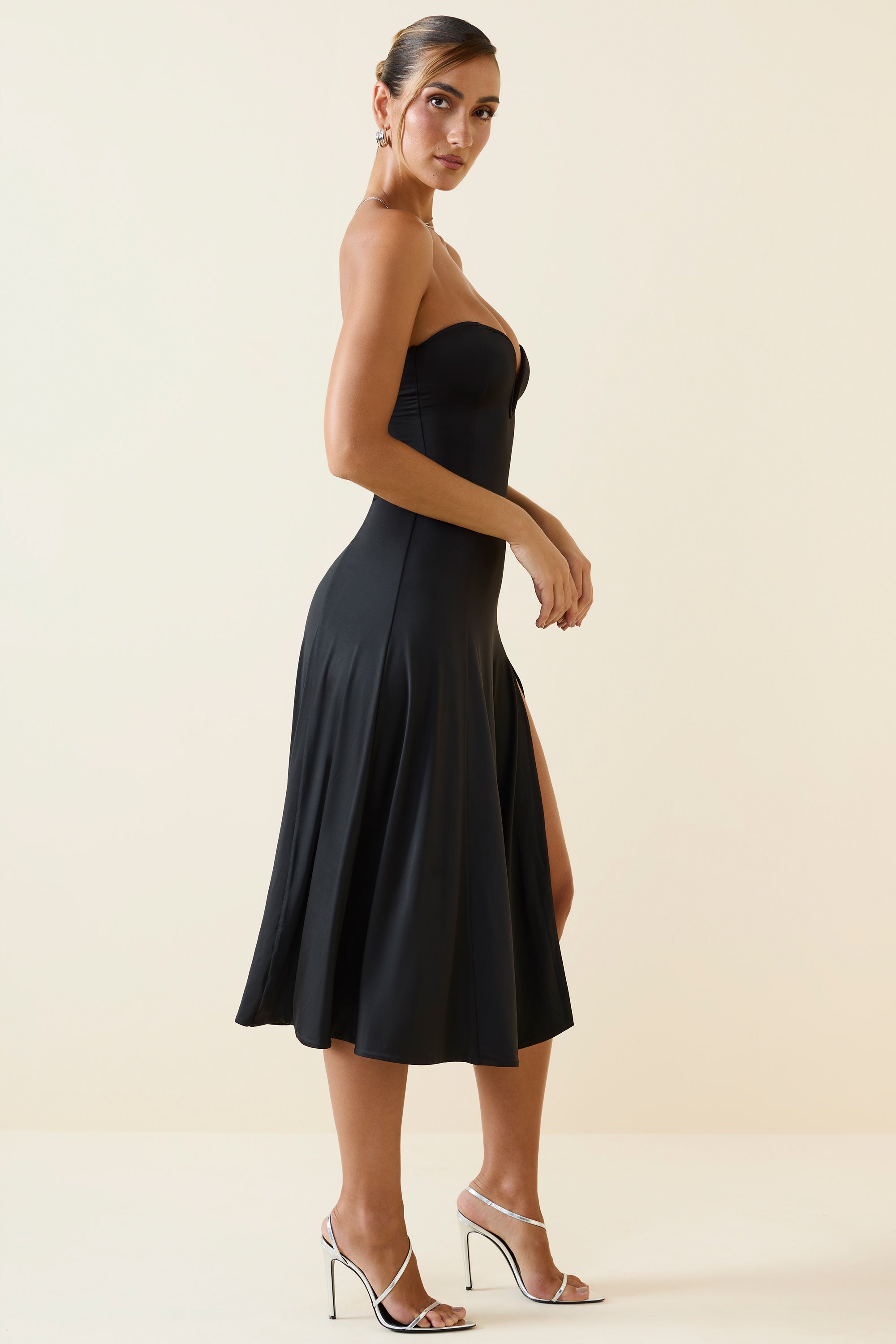 Joely Bandeau Midaxi Dress in Black - Image 5