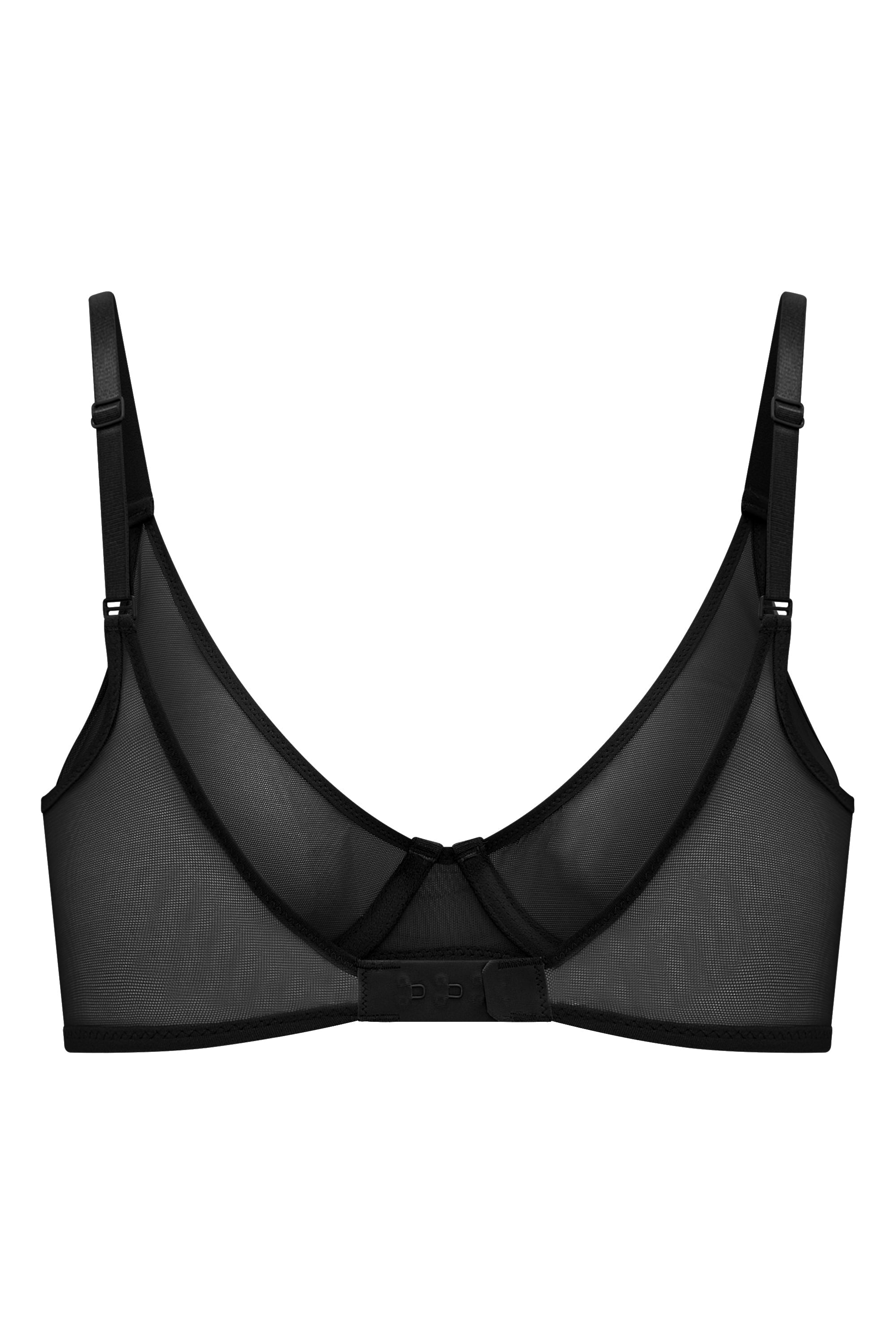Intimates Soft Mesh Single Layer Underwired Bra in Black - Image 7