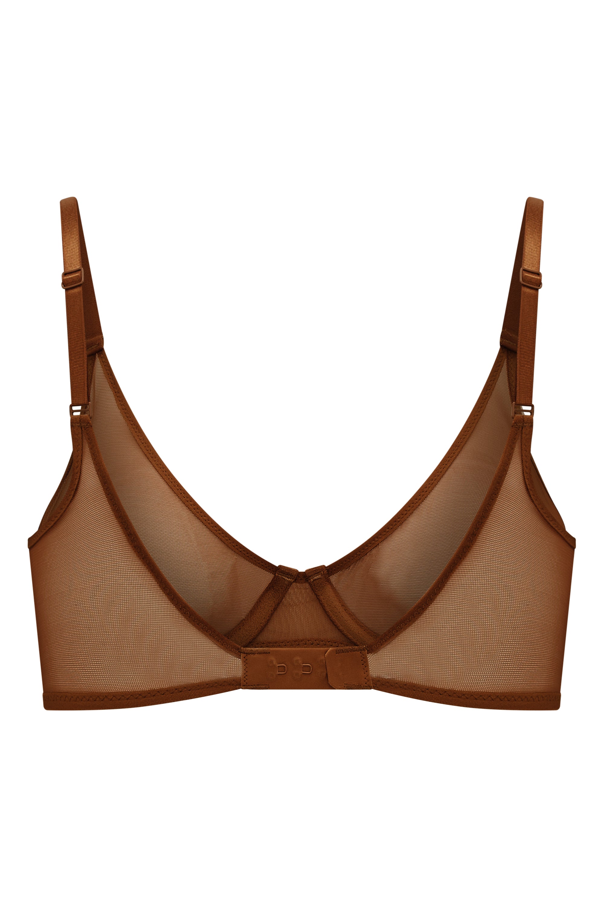 Intimates Soft Mesh Single Layer Underwired Bra in Chestnut - Image 6