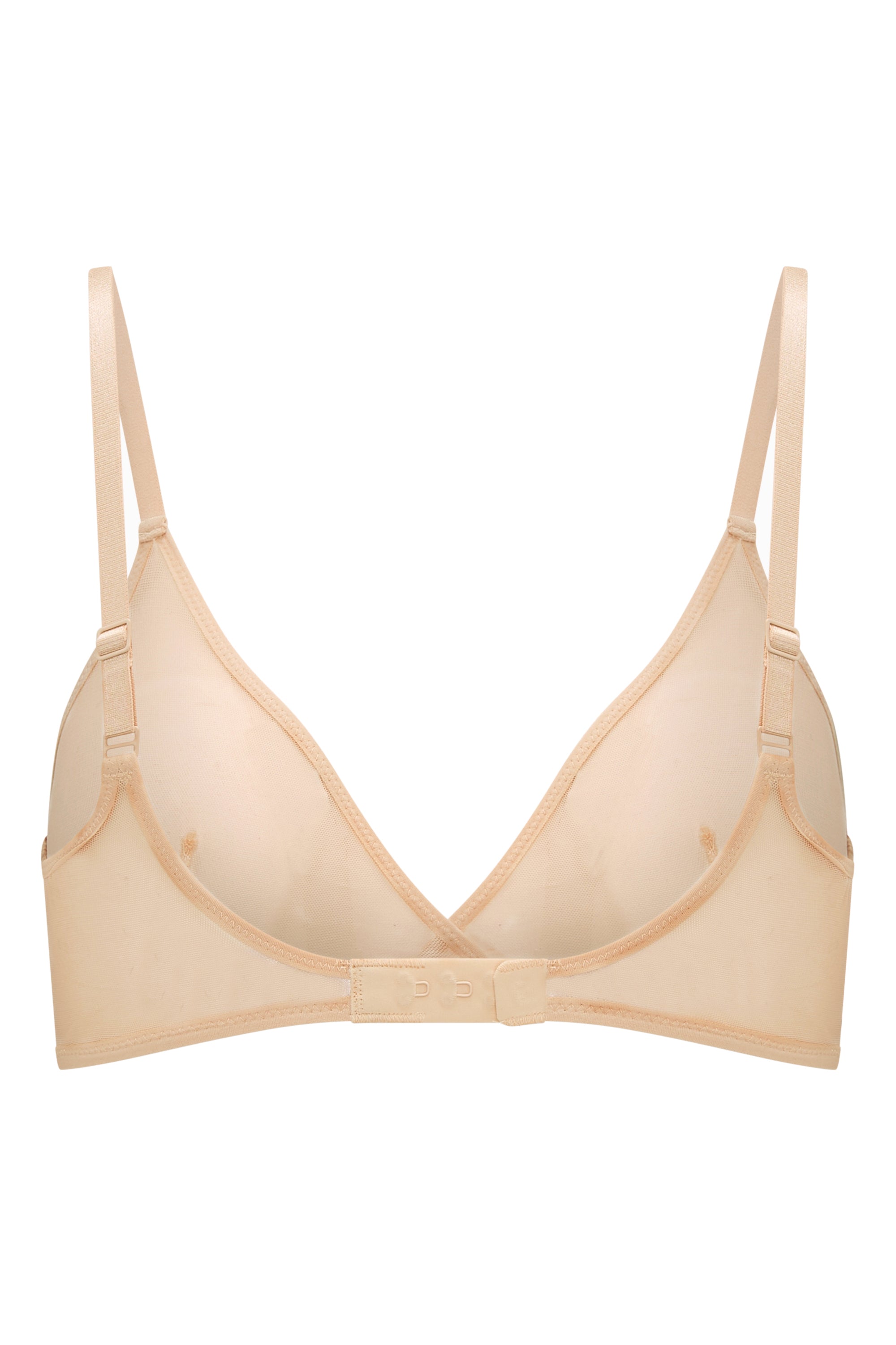 Intimates Soft Mesh Single Layer Triangle Bra in Beige - Image 7