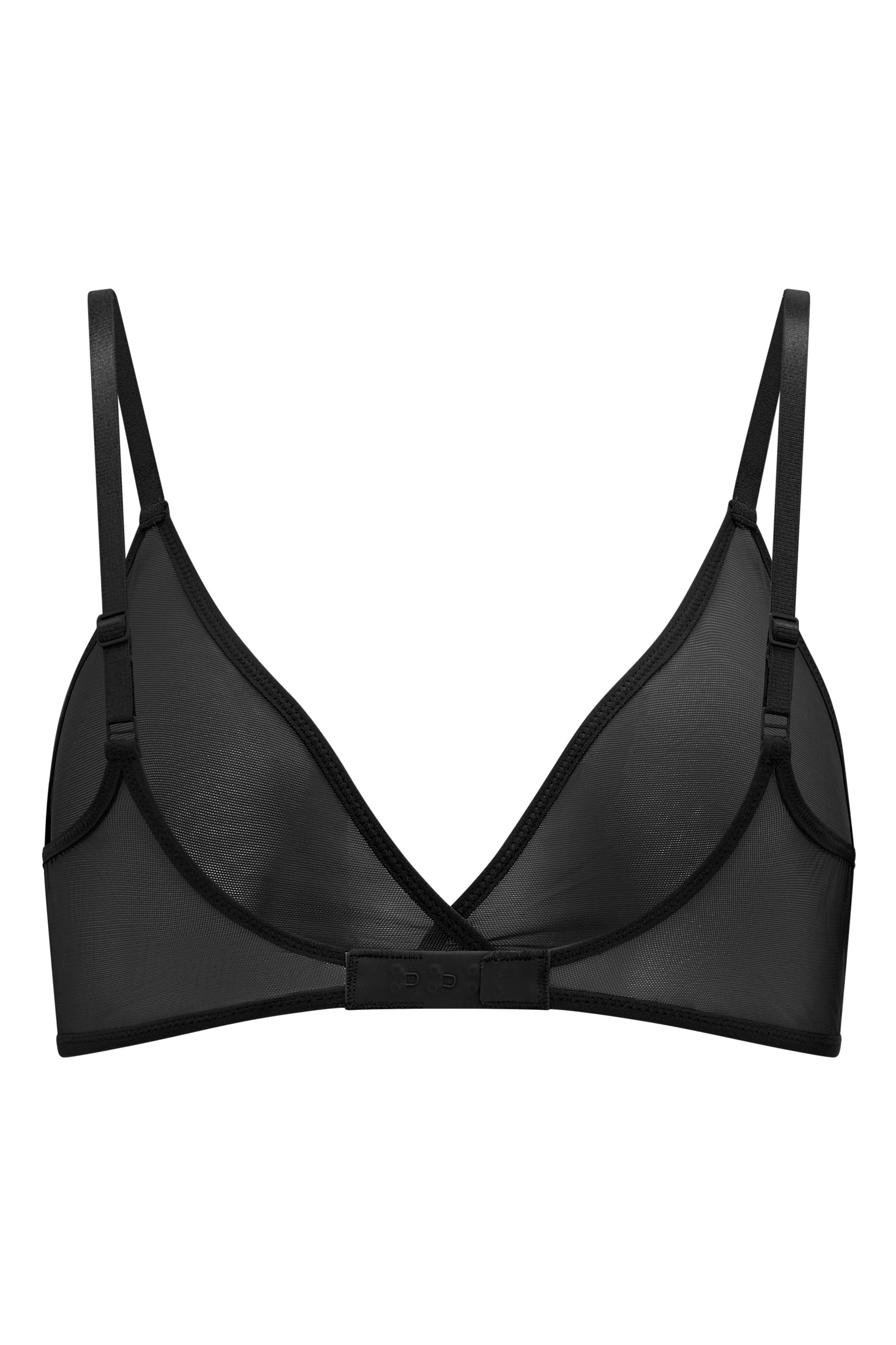 Intimates Soft Mesh Single Layer Triangle Bra in Black - Image 7