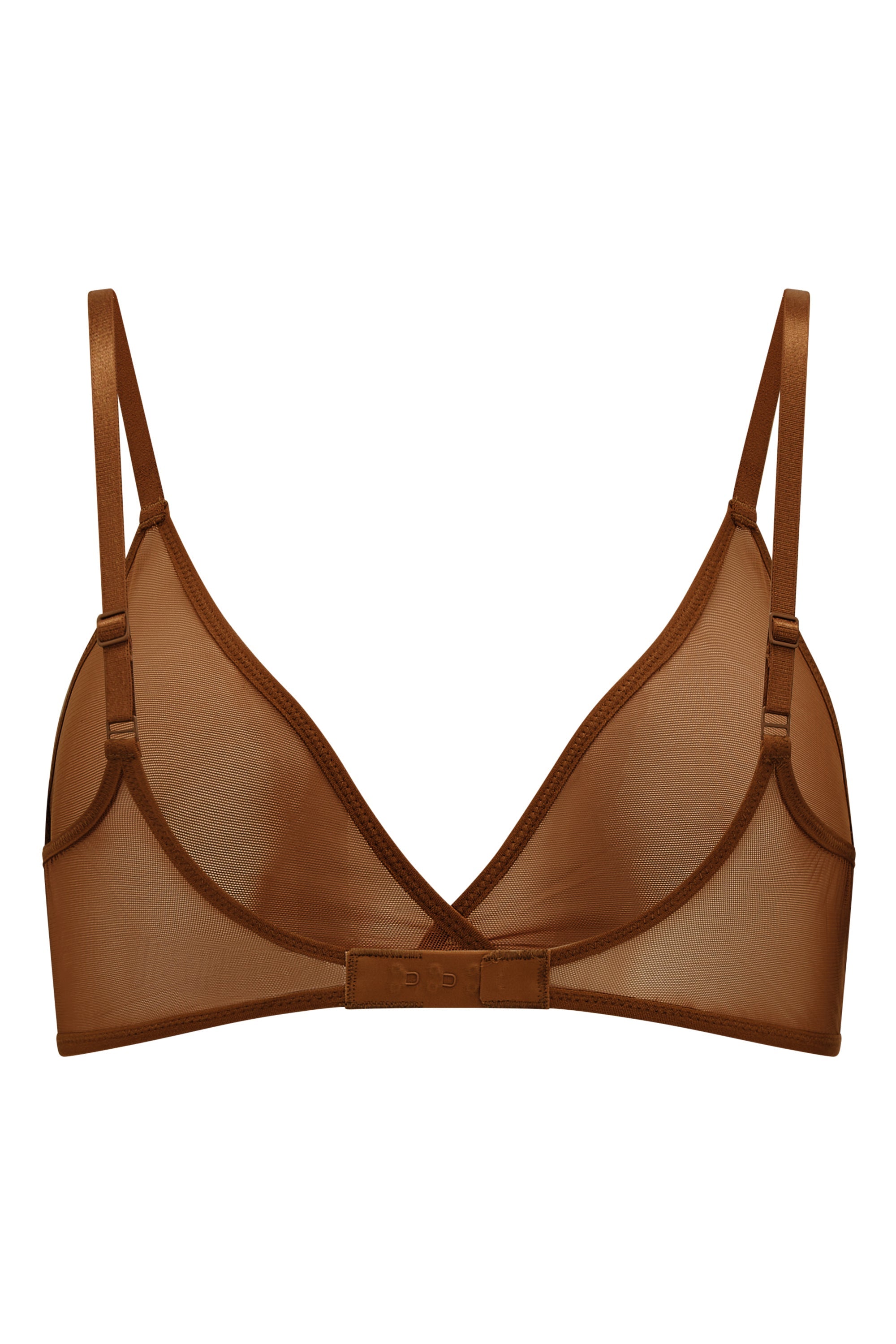 Intimates Soft Mesh Single Layer Triangle Bra in Chestnut - Image 7