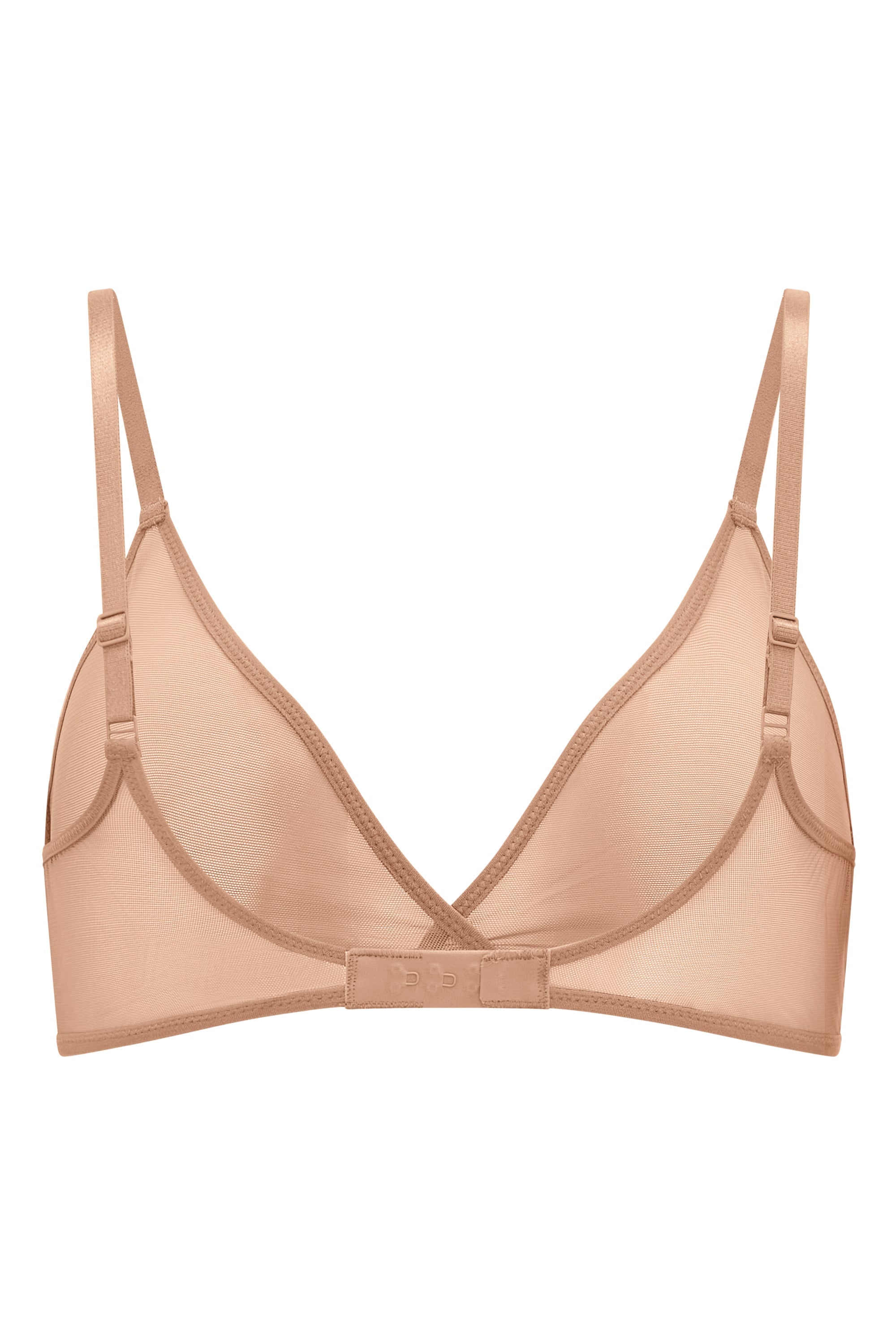 Intimates Soft Mesh Single Layer Triangle Bra in Warm Peach - Image 7