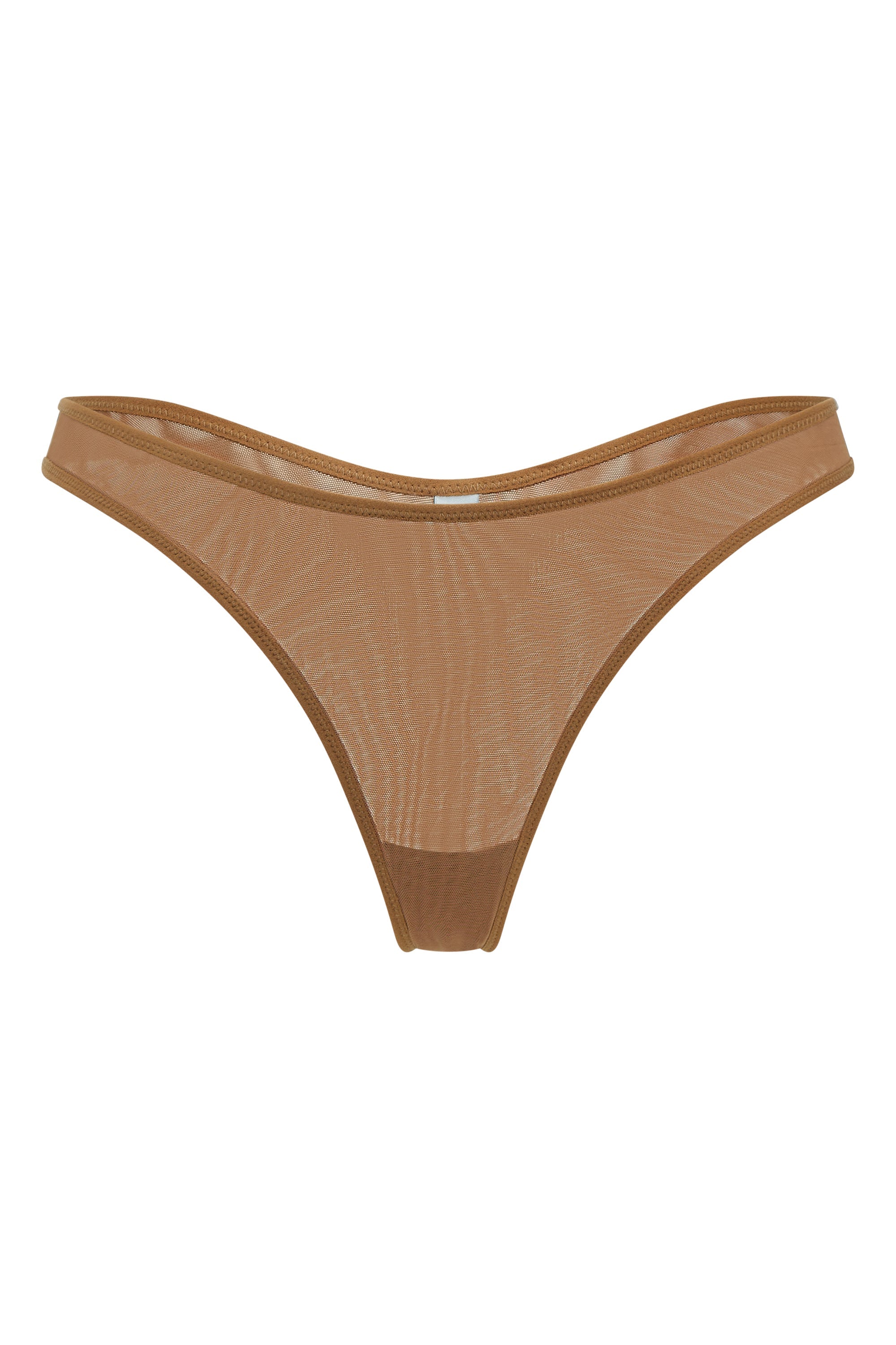 Intimates Soft Mesh Thong in Almond - Image 2