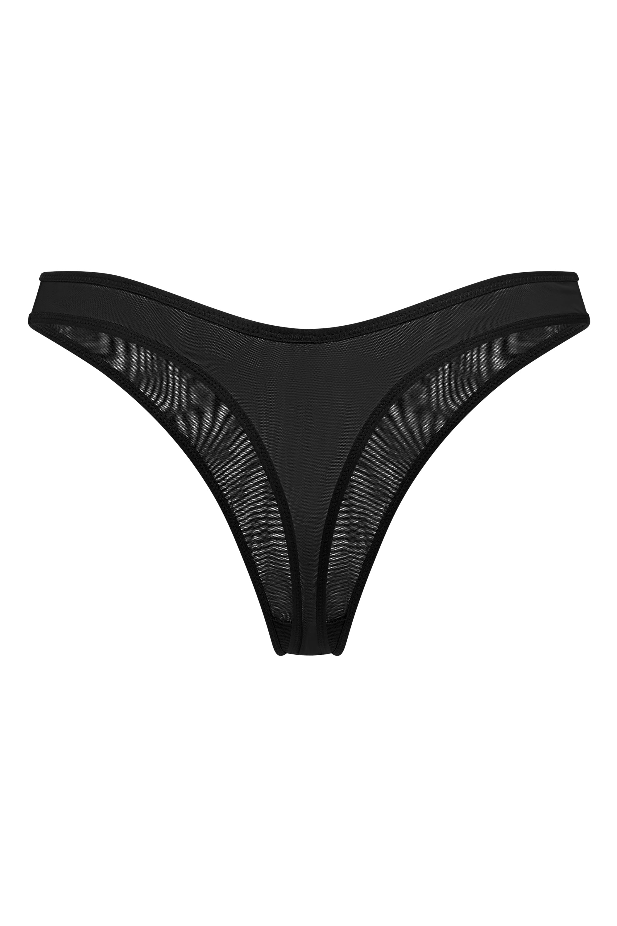 Intimates Soft Mesh Thong in Black - Image 6
