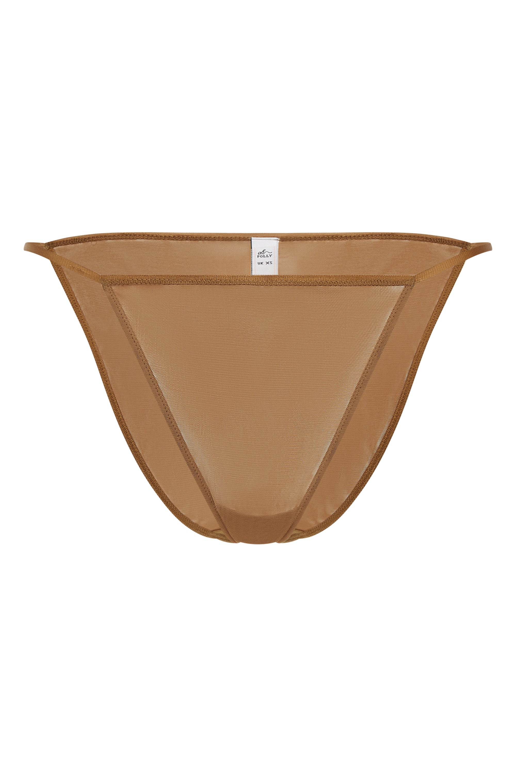 Intimates Soft Mesh String Bikini in Almond - Image 2