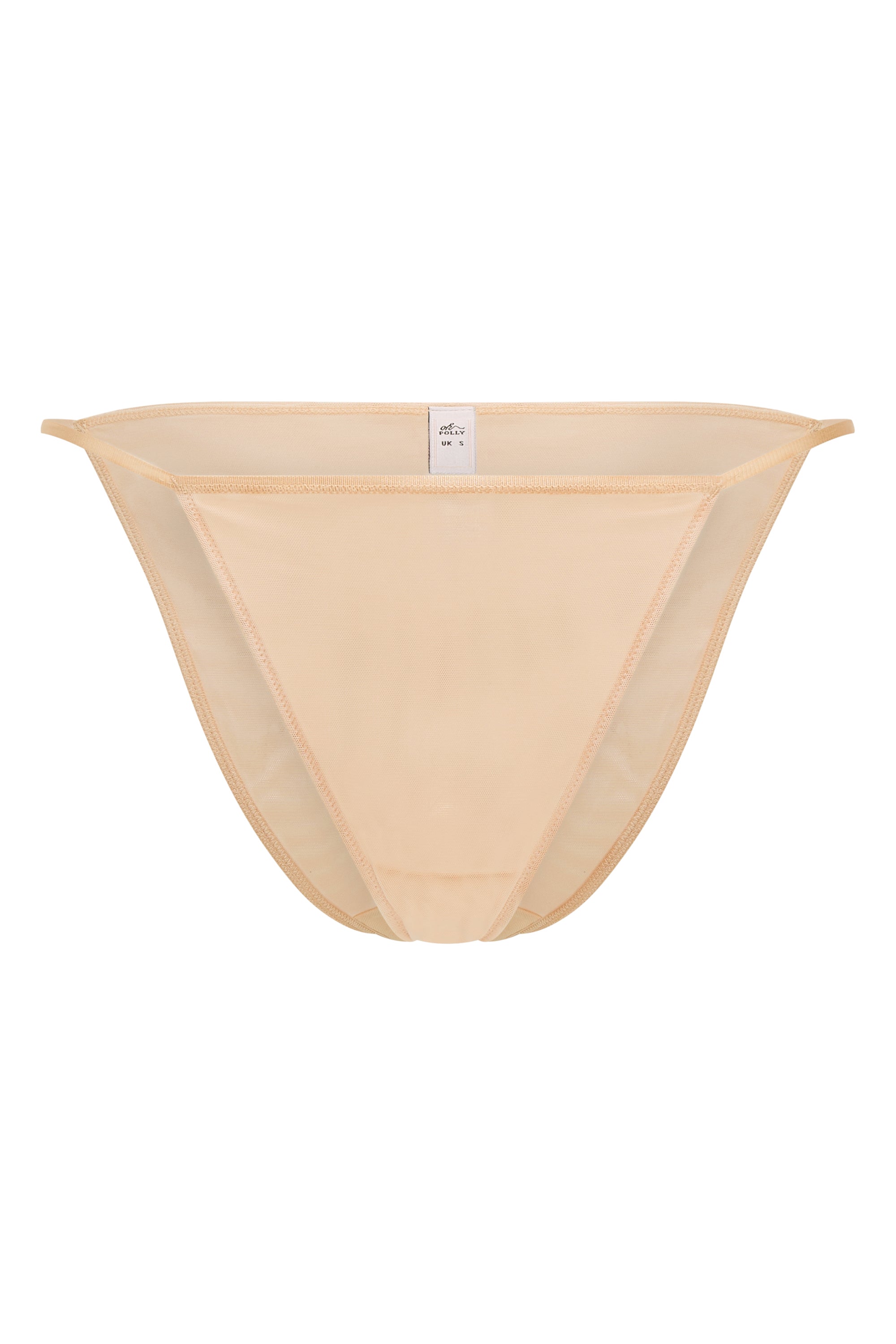 Intimates Soft Mesh String Bikini in Beige - Image 2