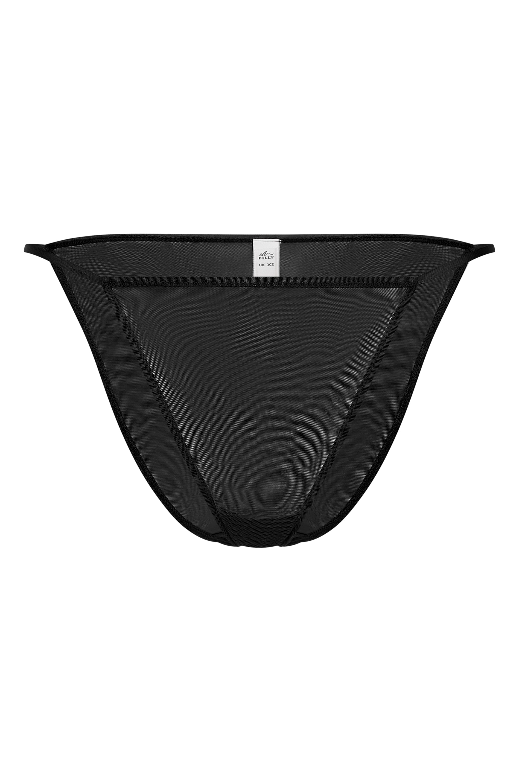 Intimates Soft Mesh String Bikini in Black - Image 2