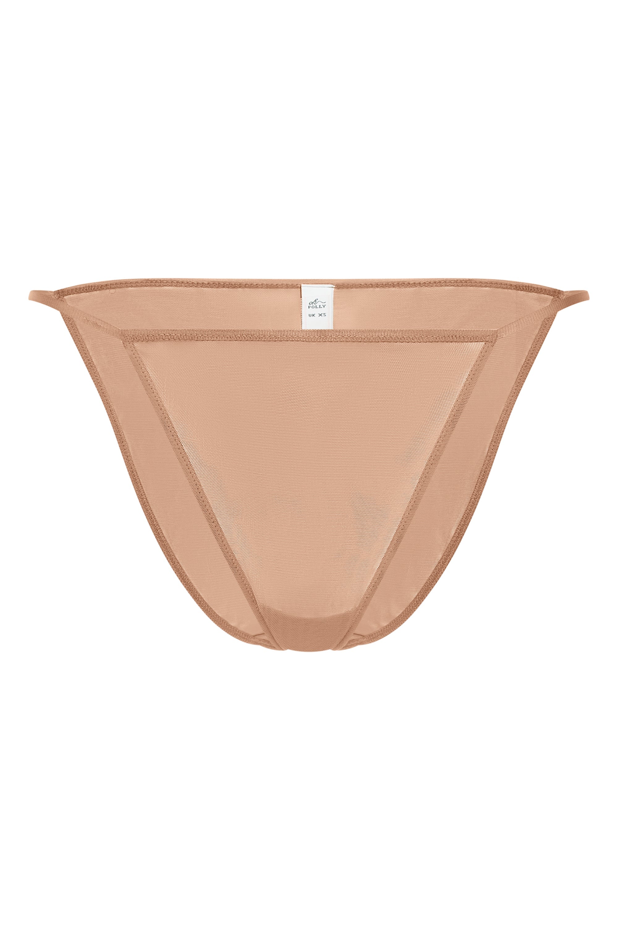 Intimates Soft Mesh String Bikini in Warm Peach - Image 2
