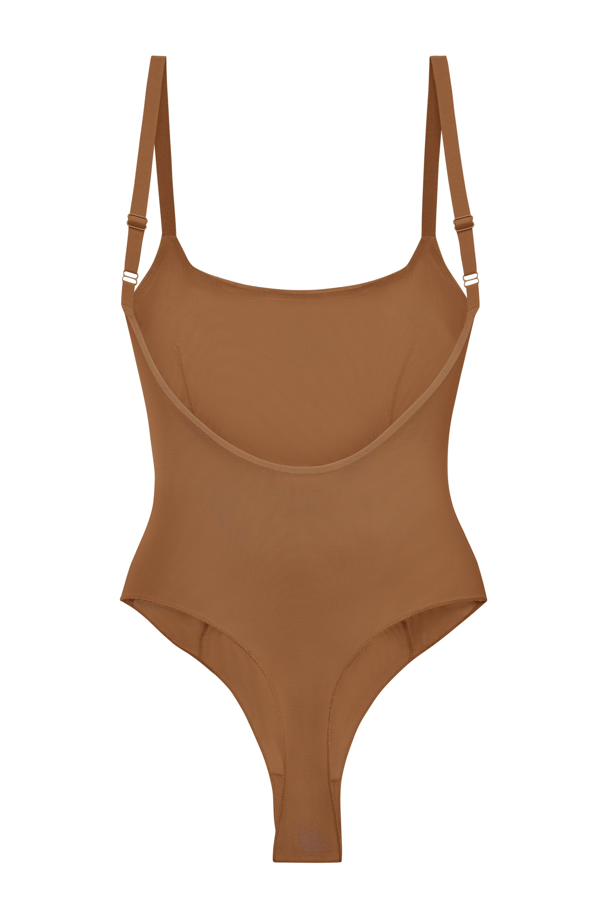 Intimates Soft Mesh Bodysuit in Almond - Image 7