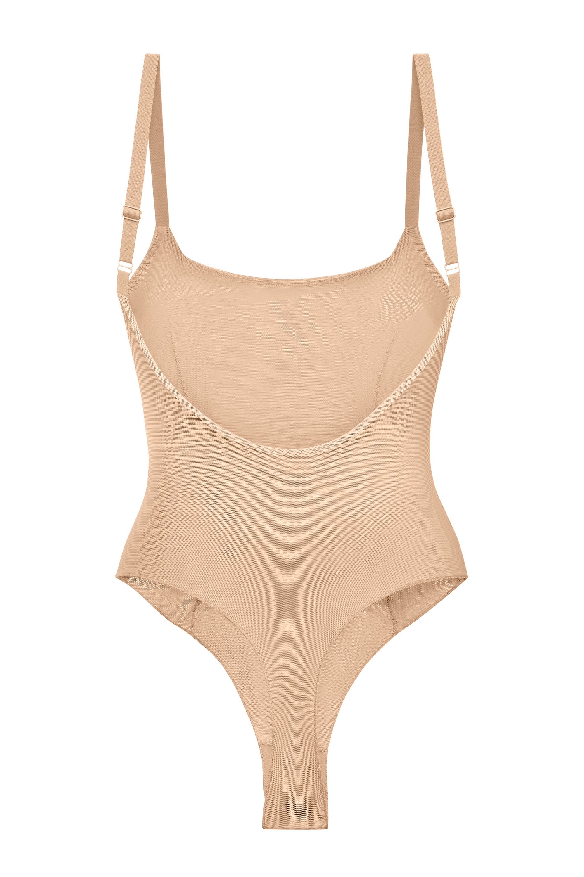 Intimates Soft Mesh Bodysuit in Beige - Image 7