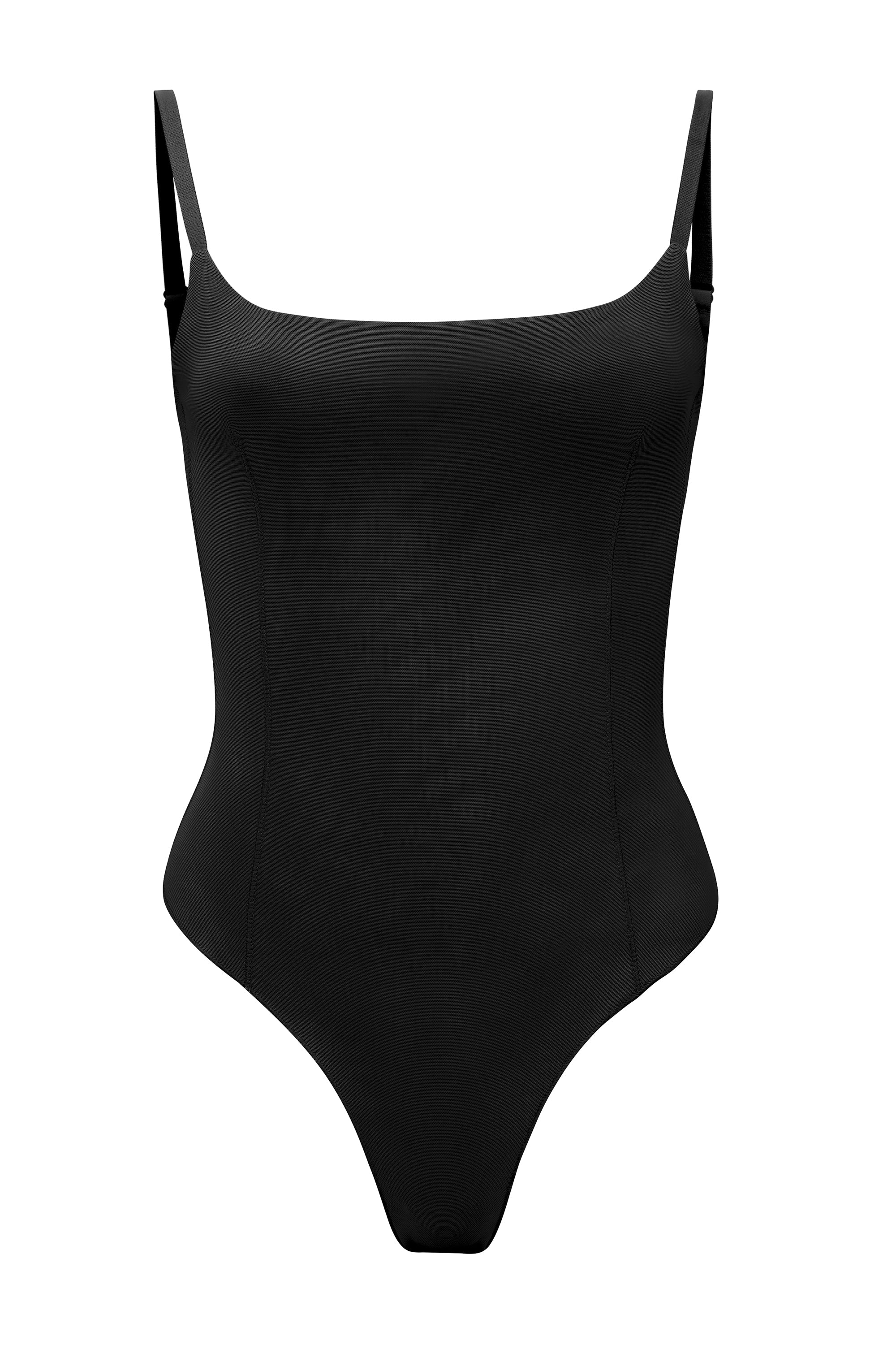 Intimates Soft Mesh Bodysuit in Black - Image 2