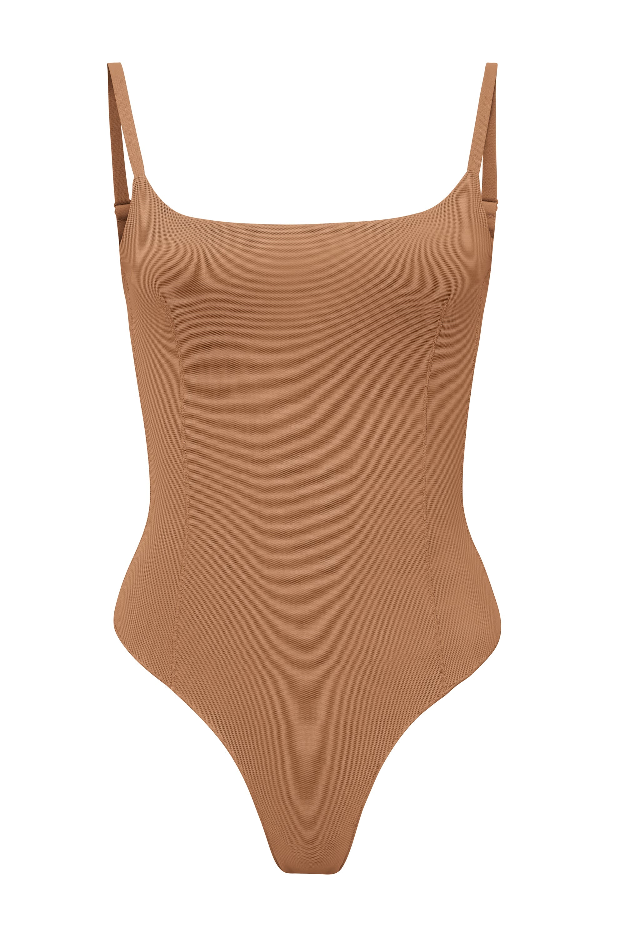 Intimates Soft Mesh Bodysuit in Honey - Image 2