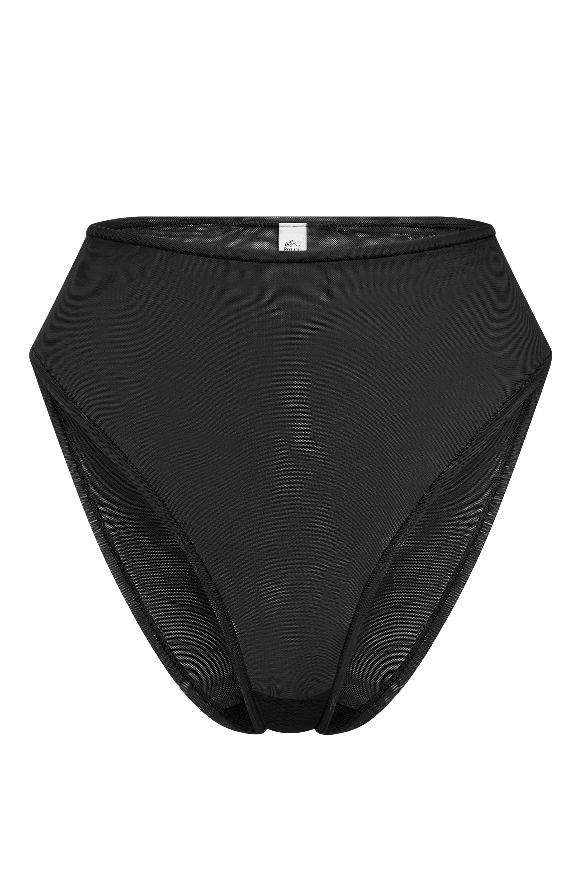 Intimates Soft Mesh High Waisted Knicker in Black - Image 2