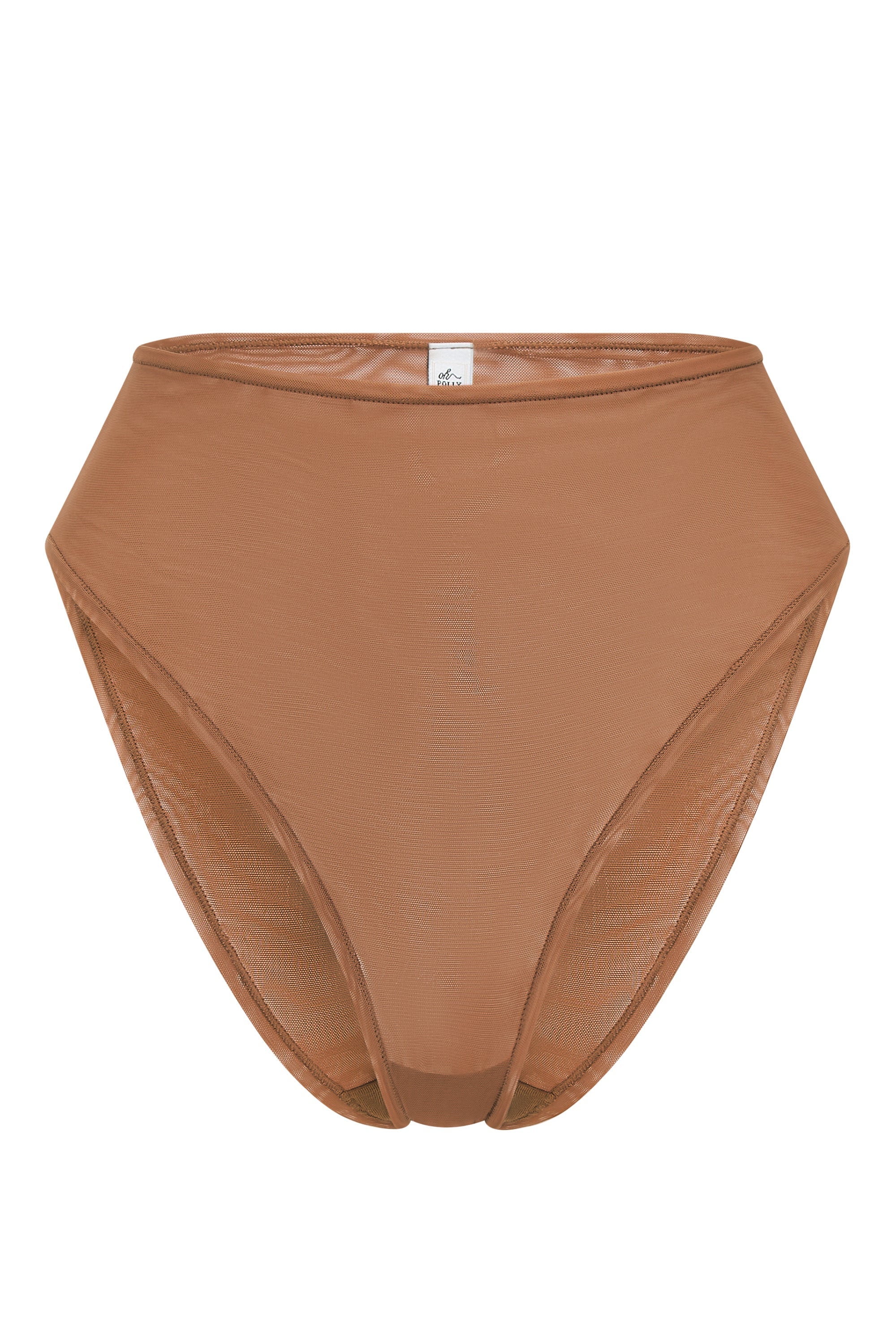 Intimates Soft Mesh High Waisted Knicker in Honey - Image 2