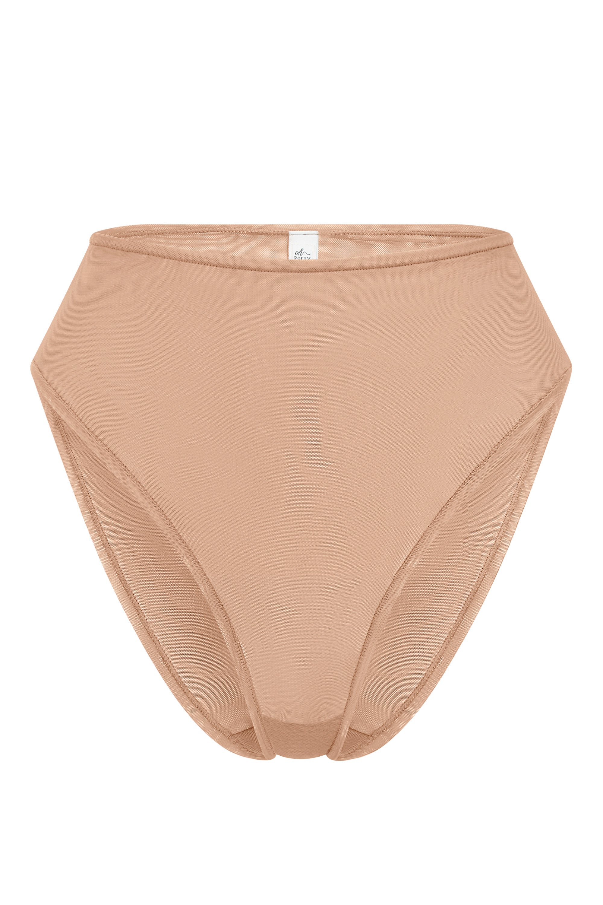 Intimates Soft Mesh High Waisted Knicker in Warm Peach - Image 2