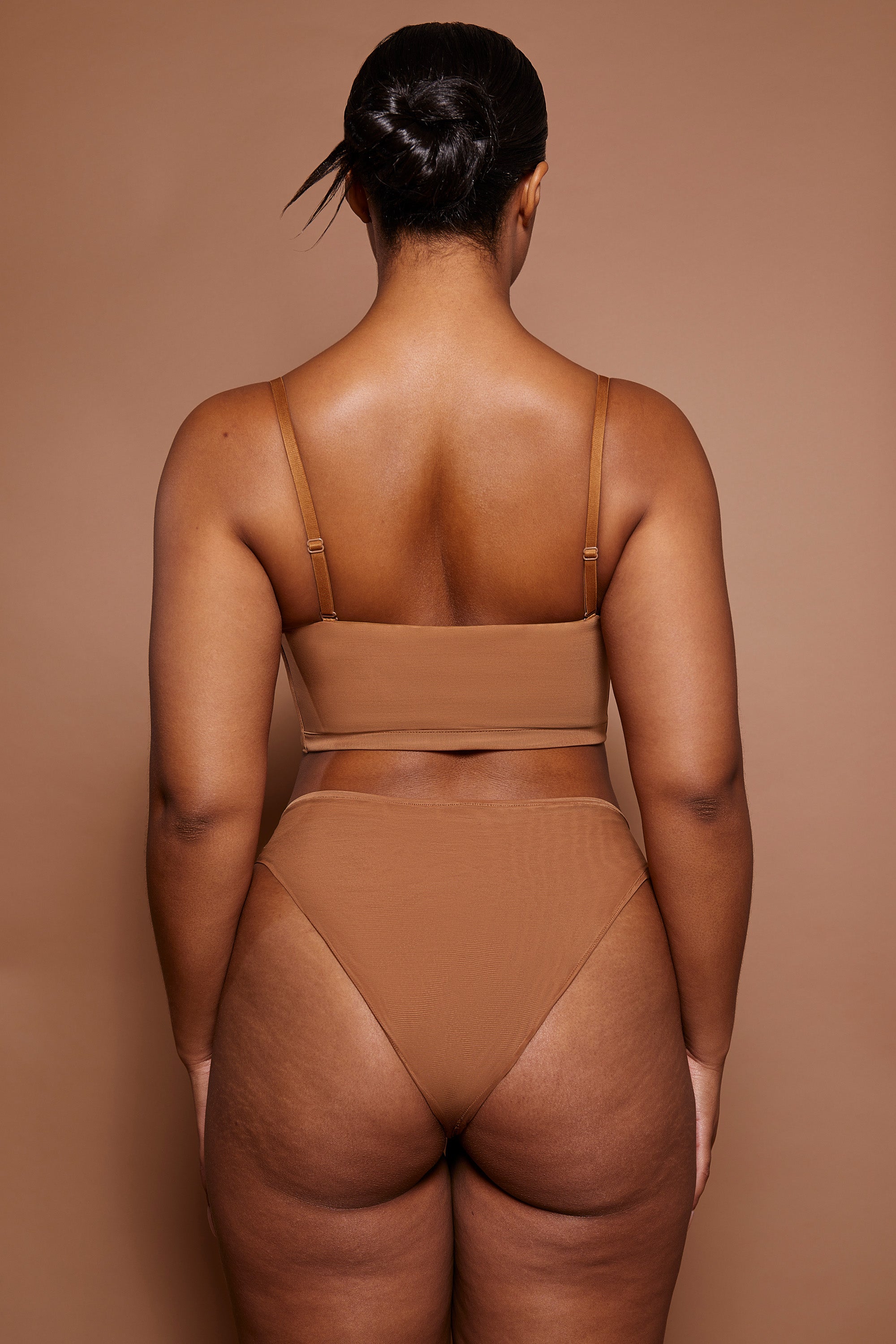 Intimates Soft Mesh Brief in Almond - Image 3