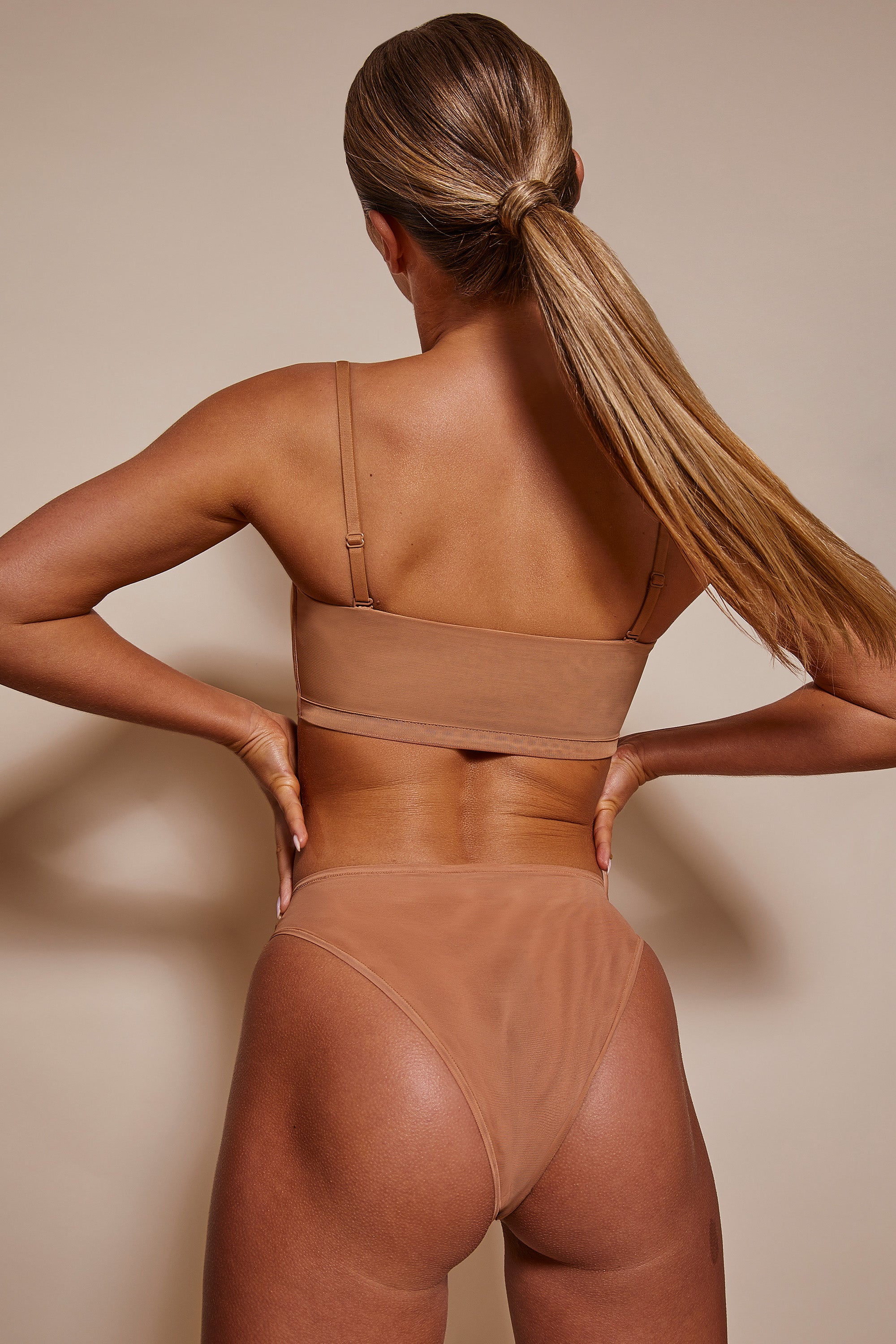 Intimates Soft Mesh Brief in Honey - Image 3