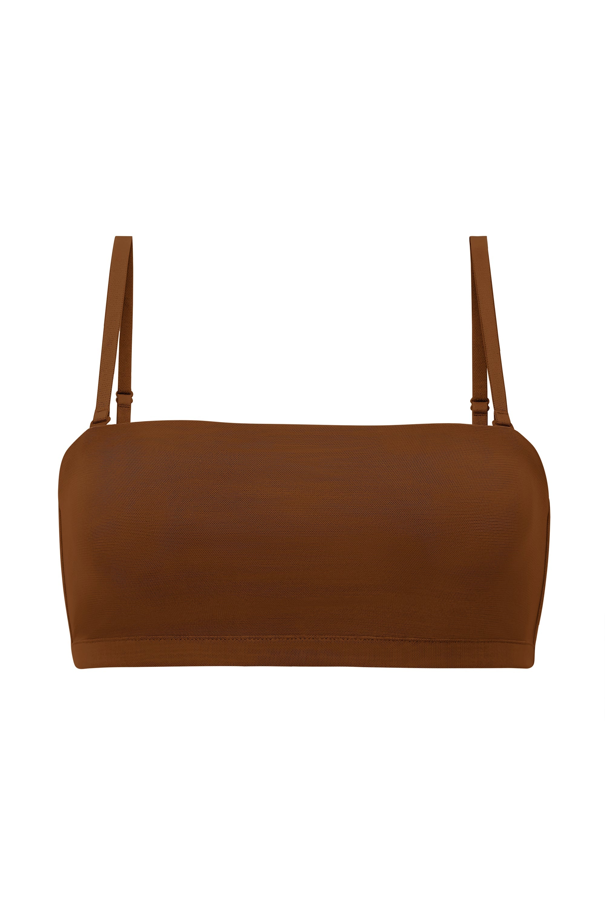 Intimates Soft Mesh Bandeau Bra in Chestnut - Image 2