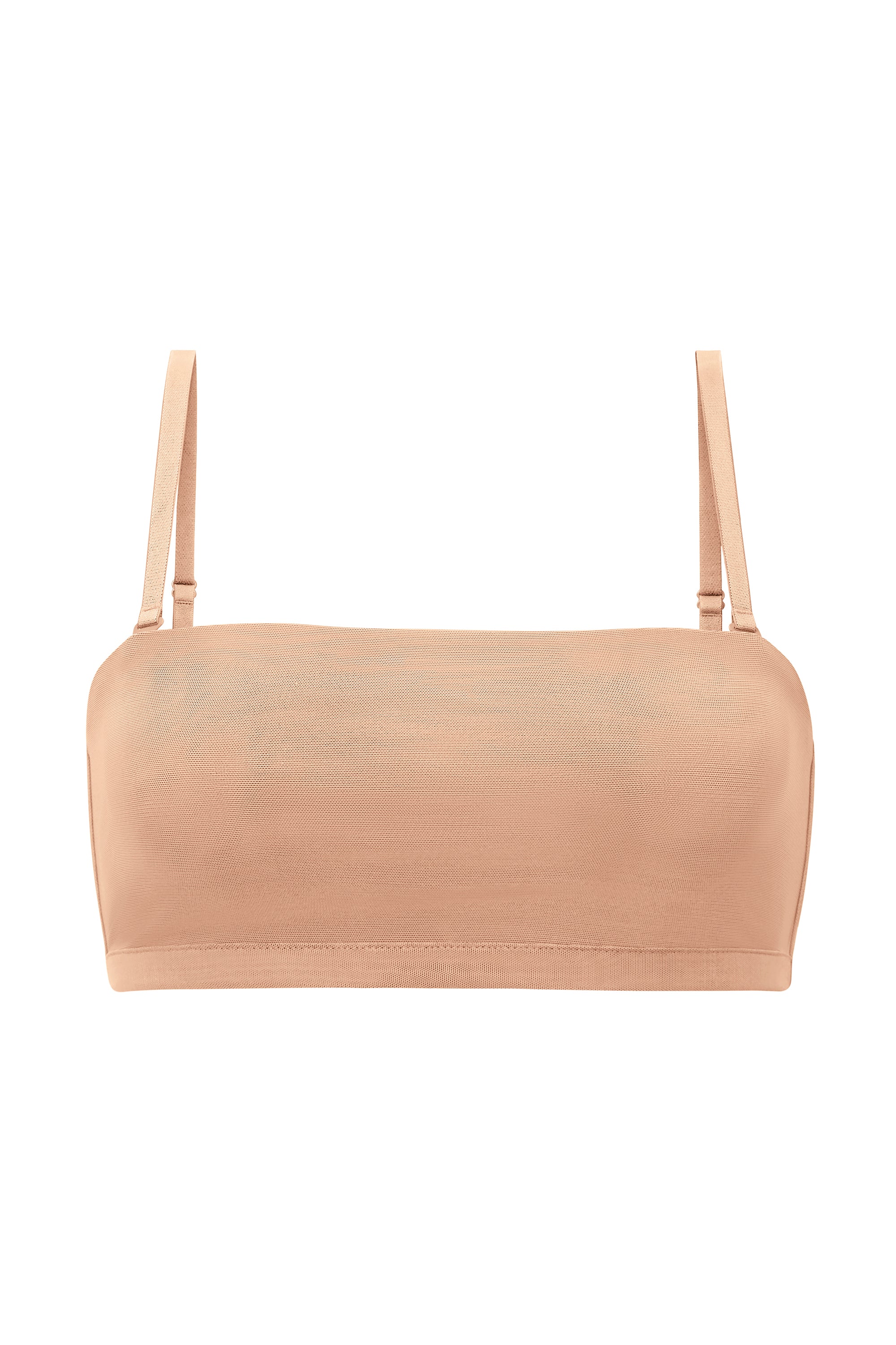 Intimates Soft Mesh Bandeau Bra in Warm Peach - Image 2