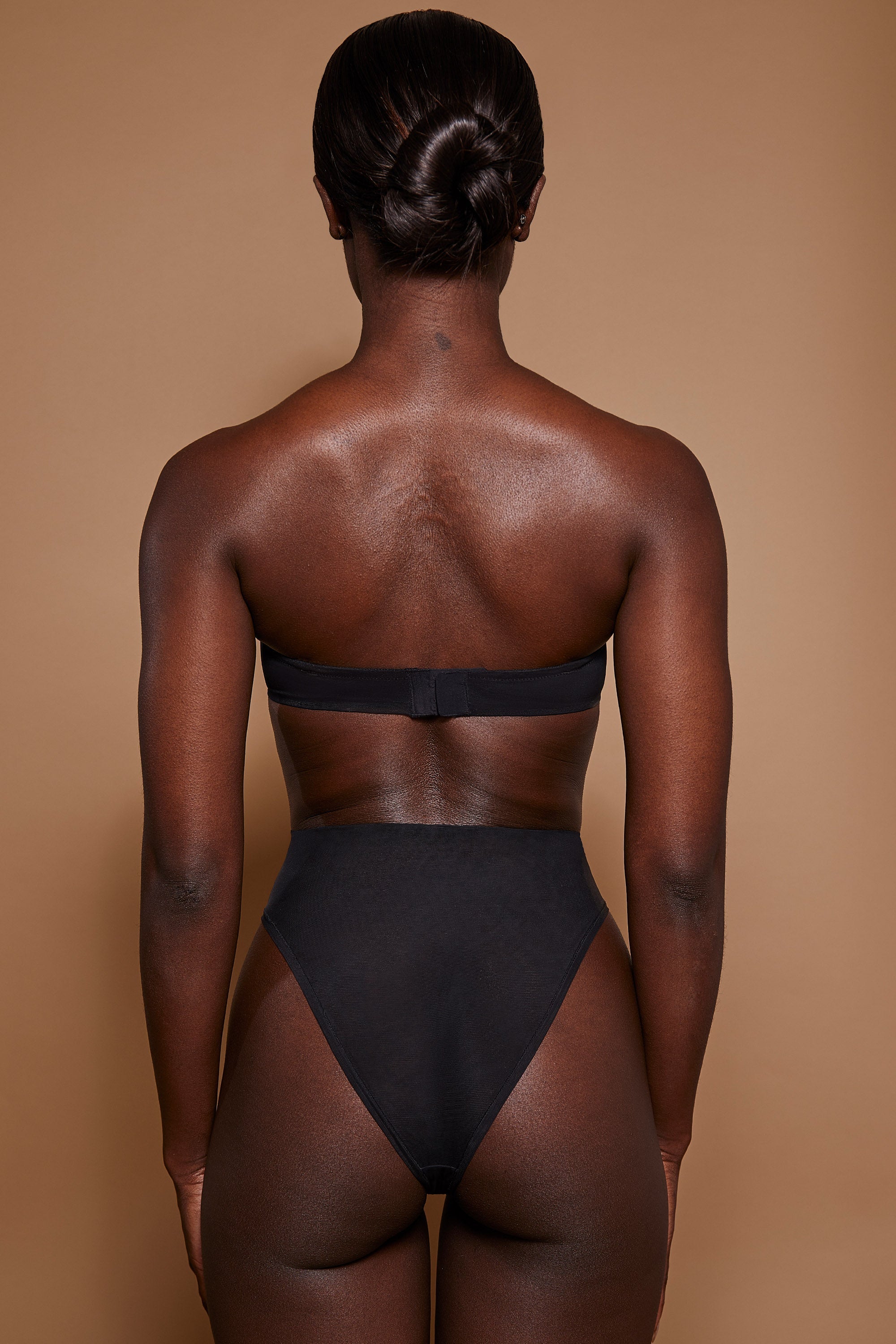 Intimates Soft Mesh Strapless Bra in Black - Image 3