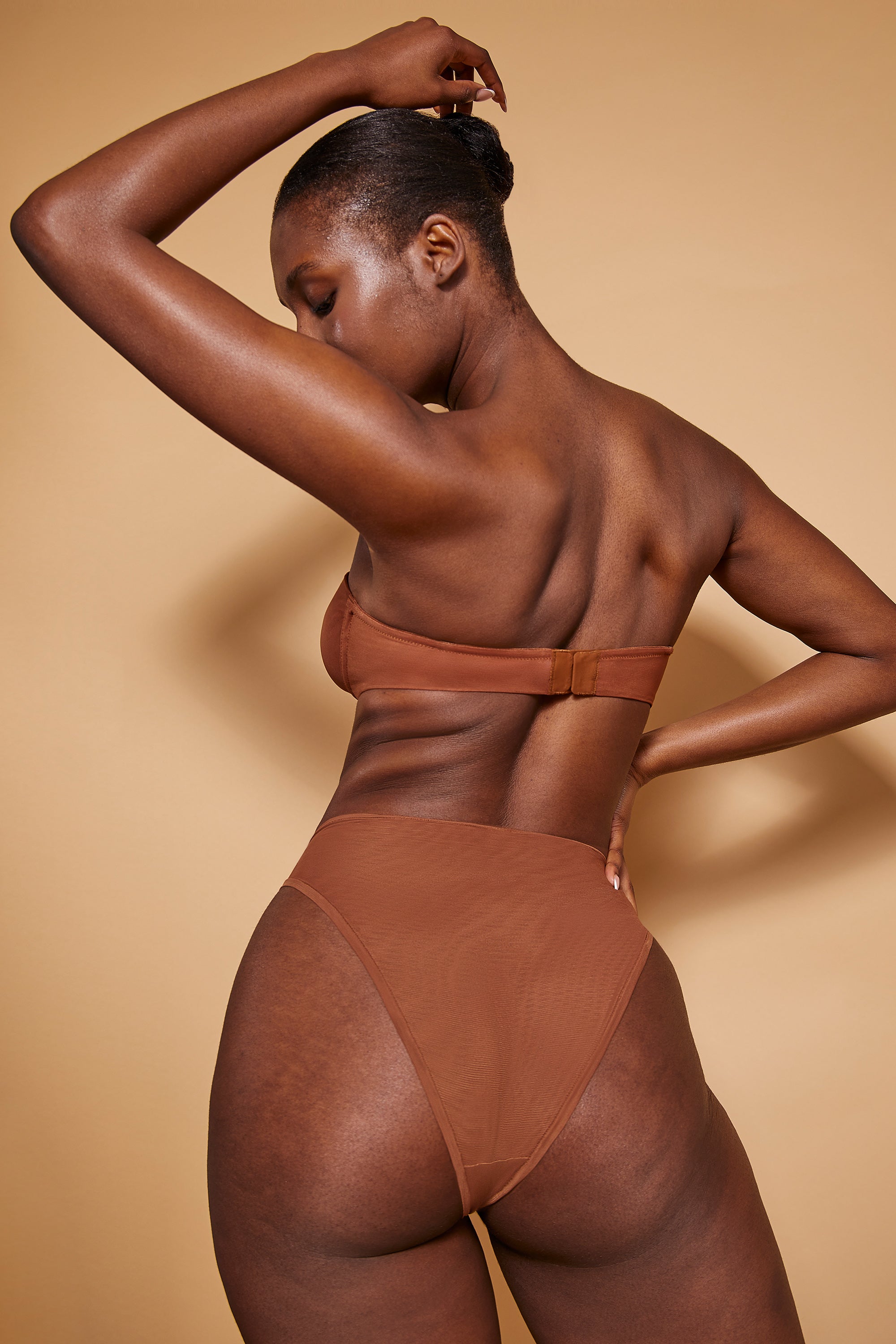 Intimates Soft Mesh Strapless Bra in Chestnut - Image 3