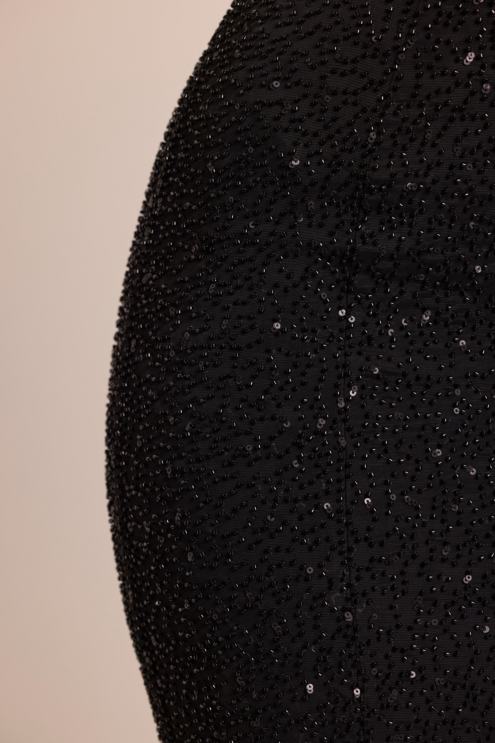 Palermo Embellished Bandeau Cowl Neck Maxi Dress in Black - Image 4