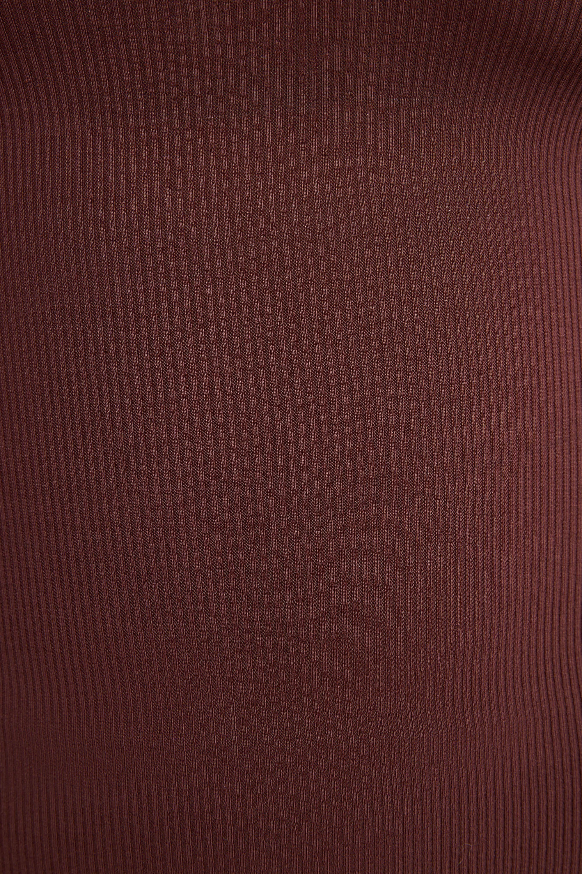 Mona Ribbed Modal Mid Rise Maxi Skirt in Chocolate - Image 8