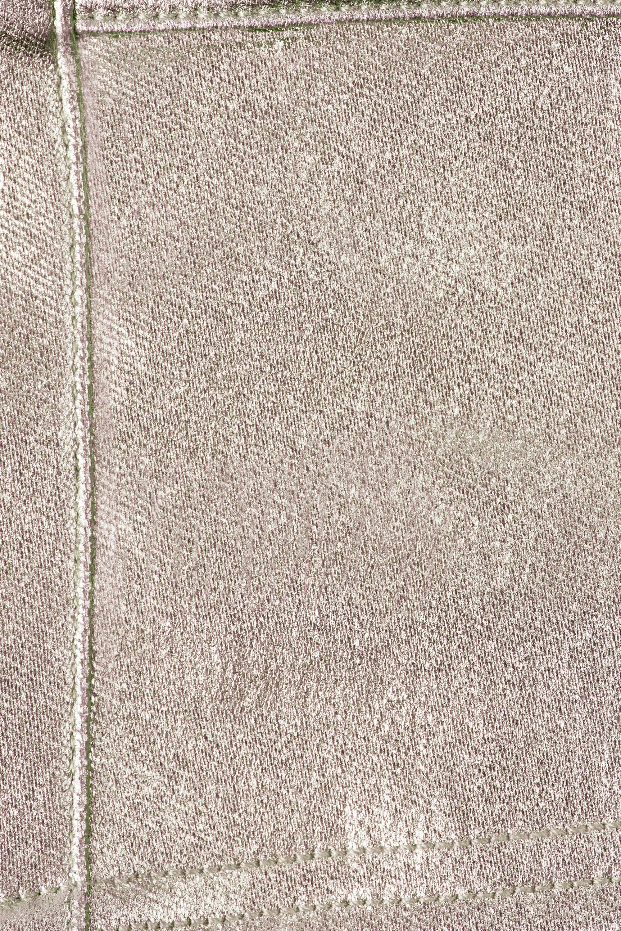 Jaimee Metallic Denim Mid-Rise Cargo Skirt in Champagne - Image 4