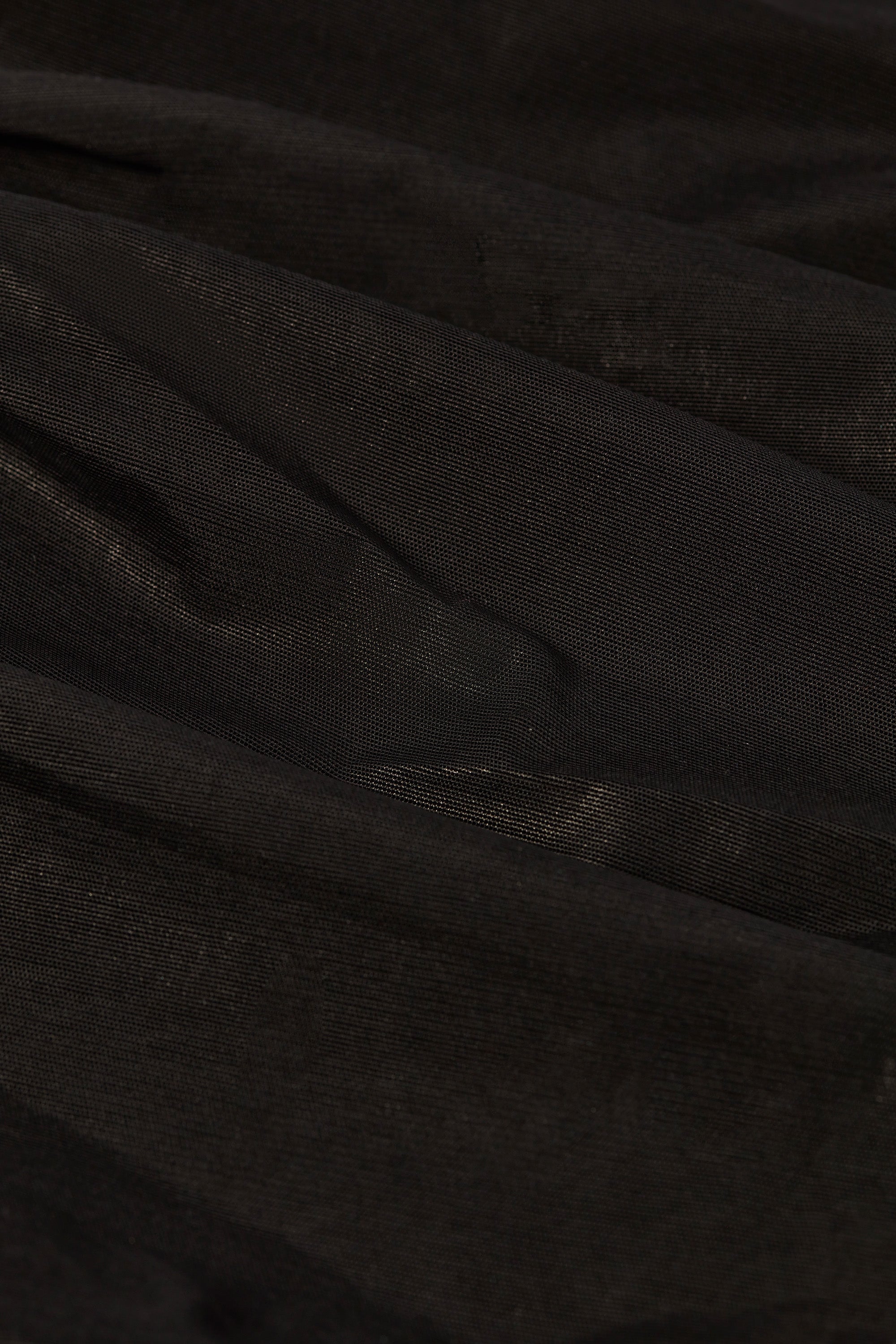 Reese Metallic Ruffle Low-Rise Flared Trousers in Black - Image 4