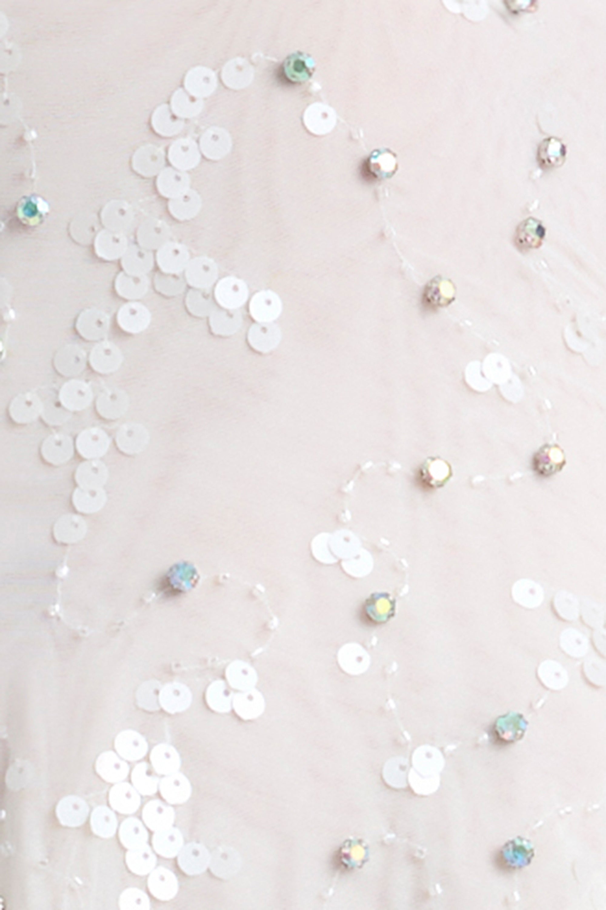 Luna Embellished Multi-Strap Mini Dress in Ivory - Image 4