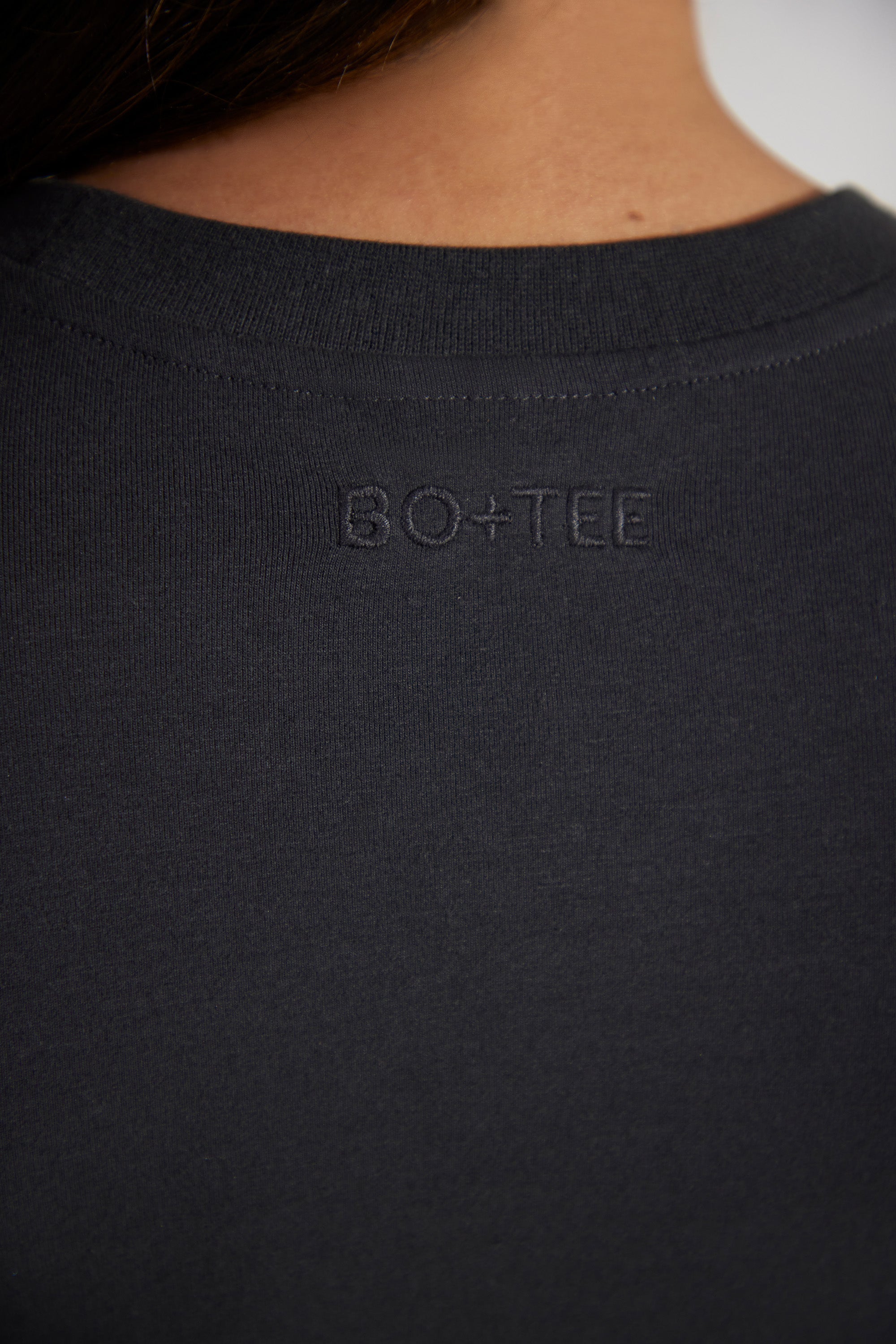 Essence Cap Sleeve Baby Tee in Washed Black - Image 4
