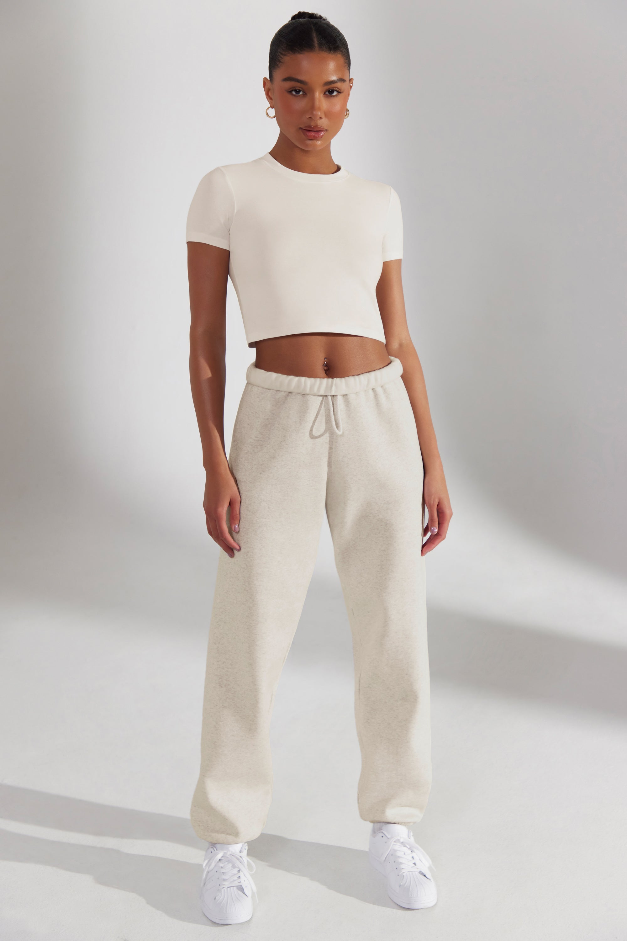 Prime Oversized Joggers in Heather Oat - Image 7
