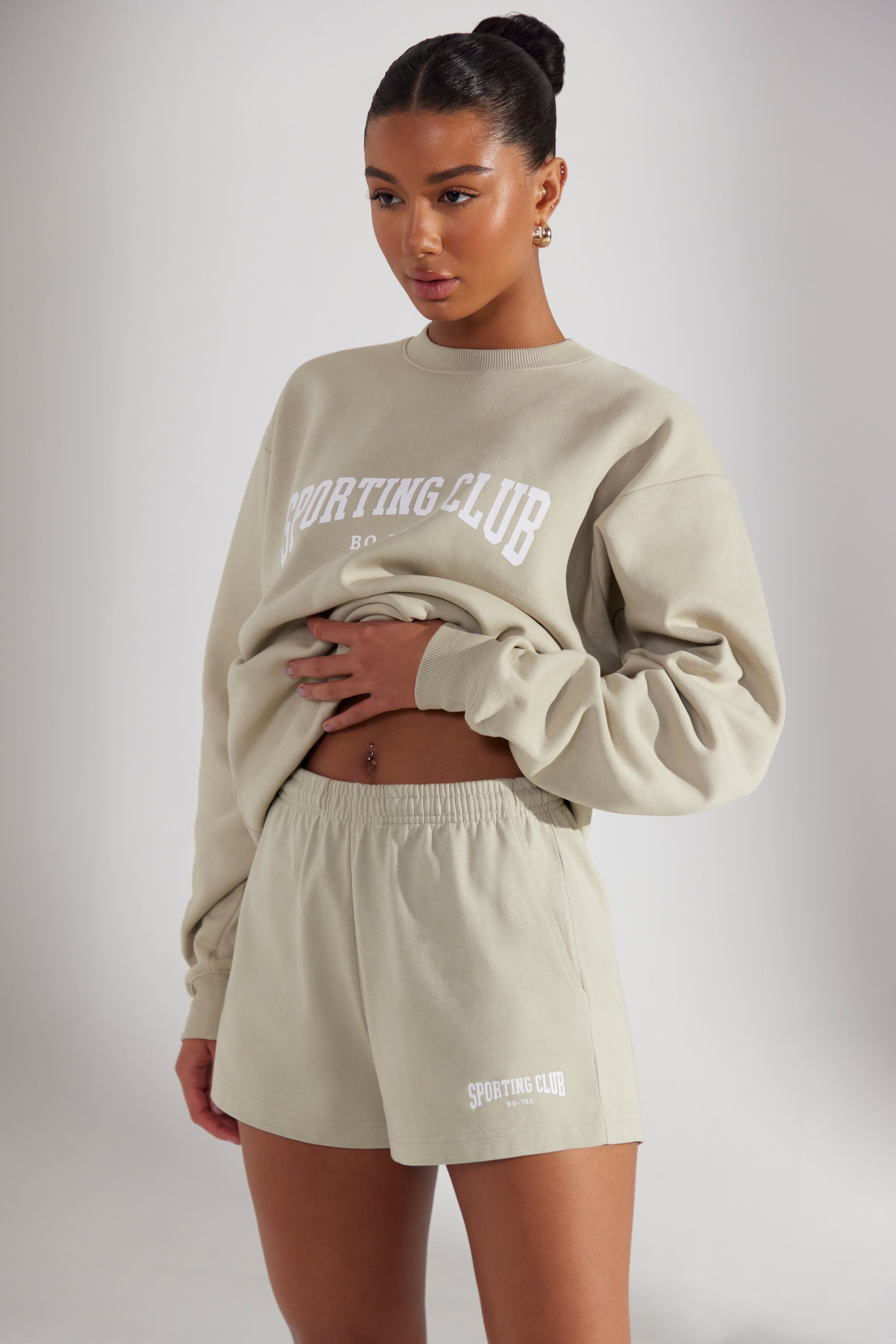 Groundwork Sweat Shorts in Limestone - Image 6