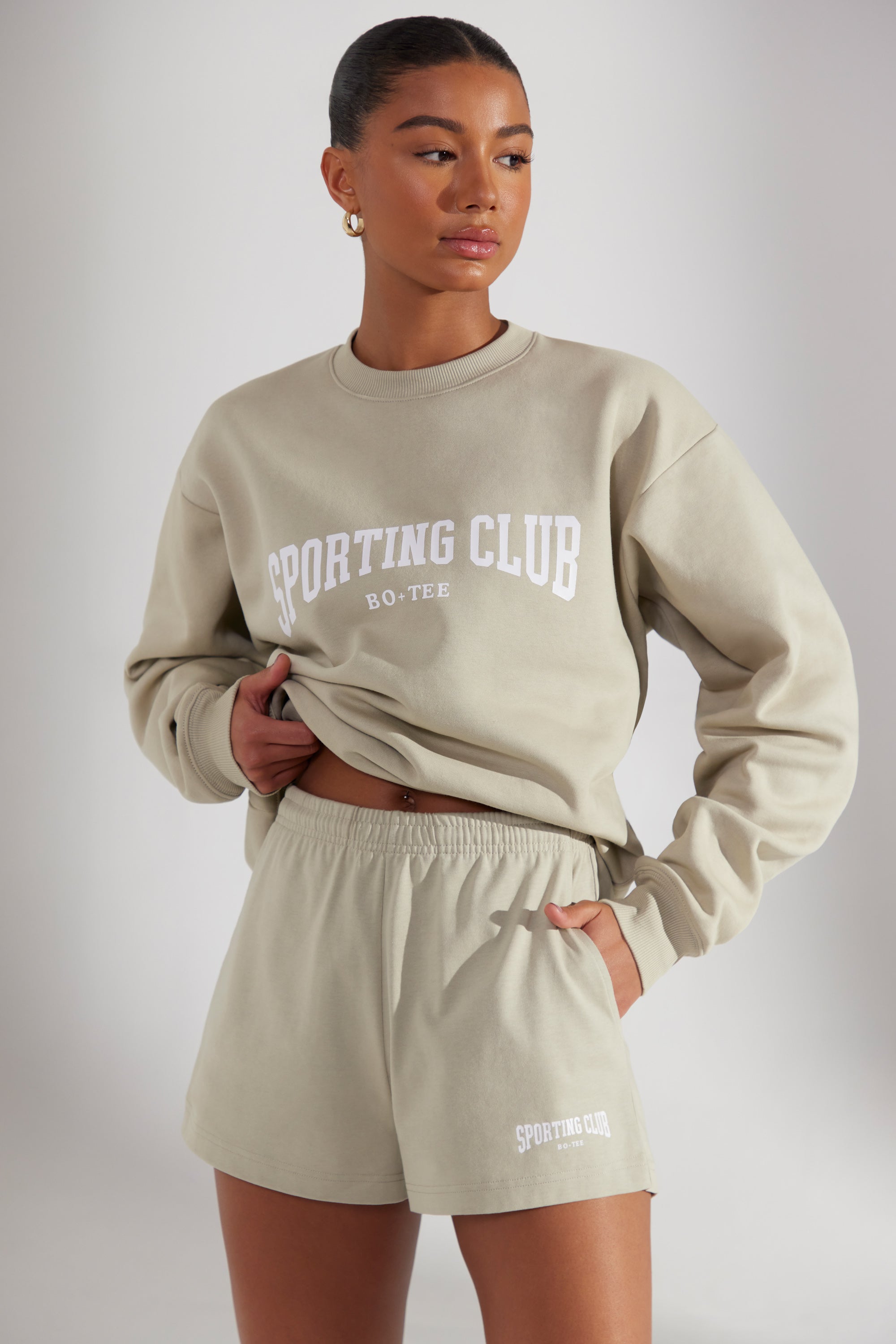 Groundwork Sweat Shorts in Limestone - Image 8