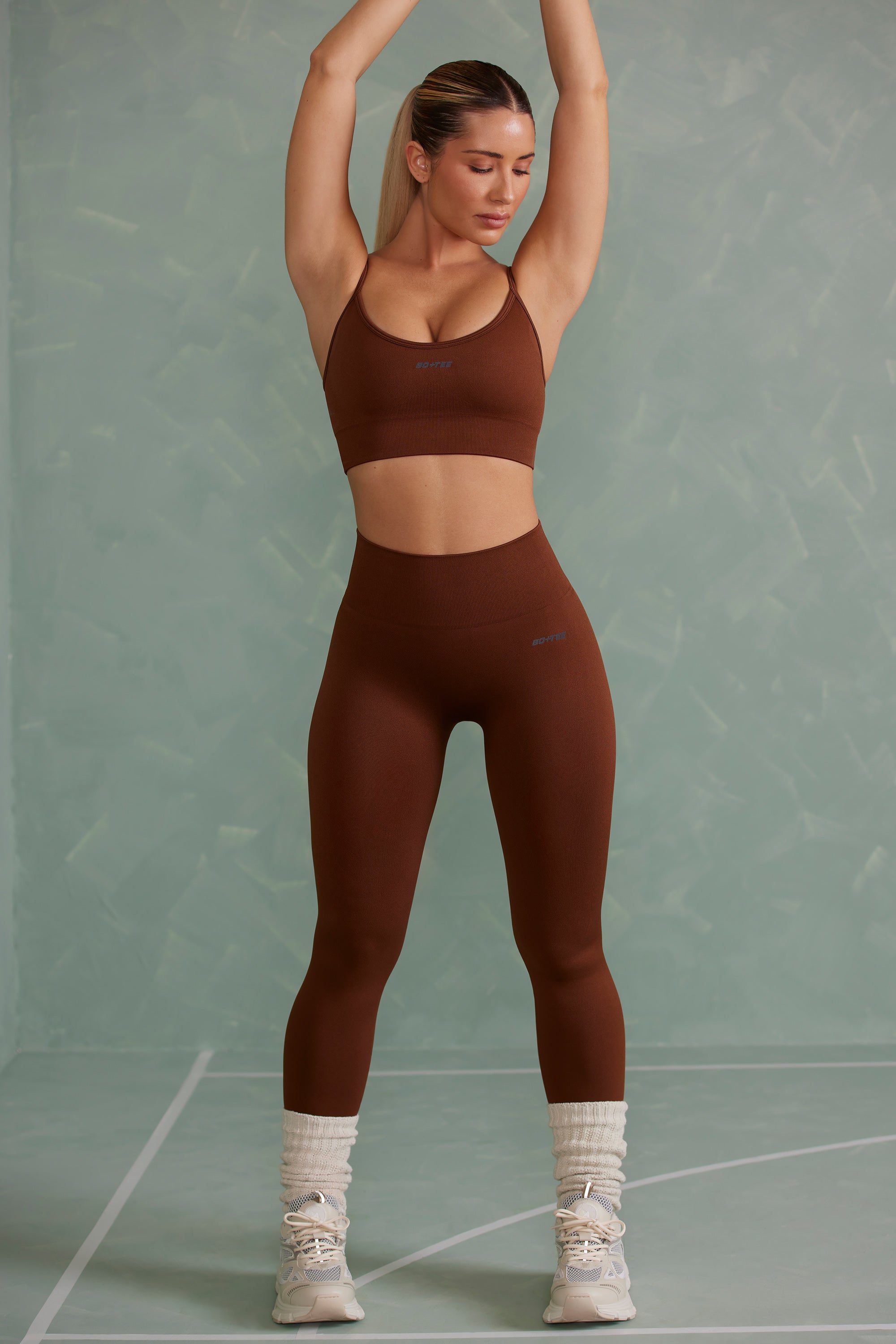 Super Sculpt Seamless Full Length Leggings in Copper Brown - Image 3