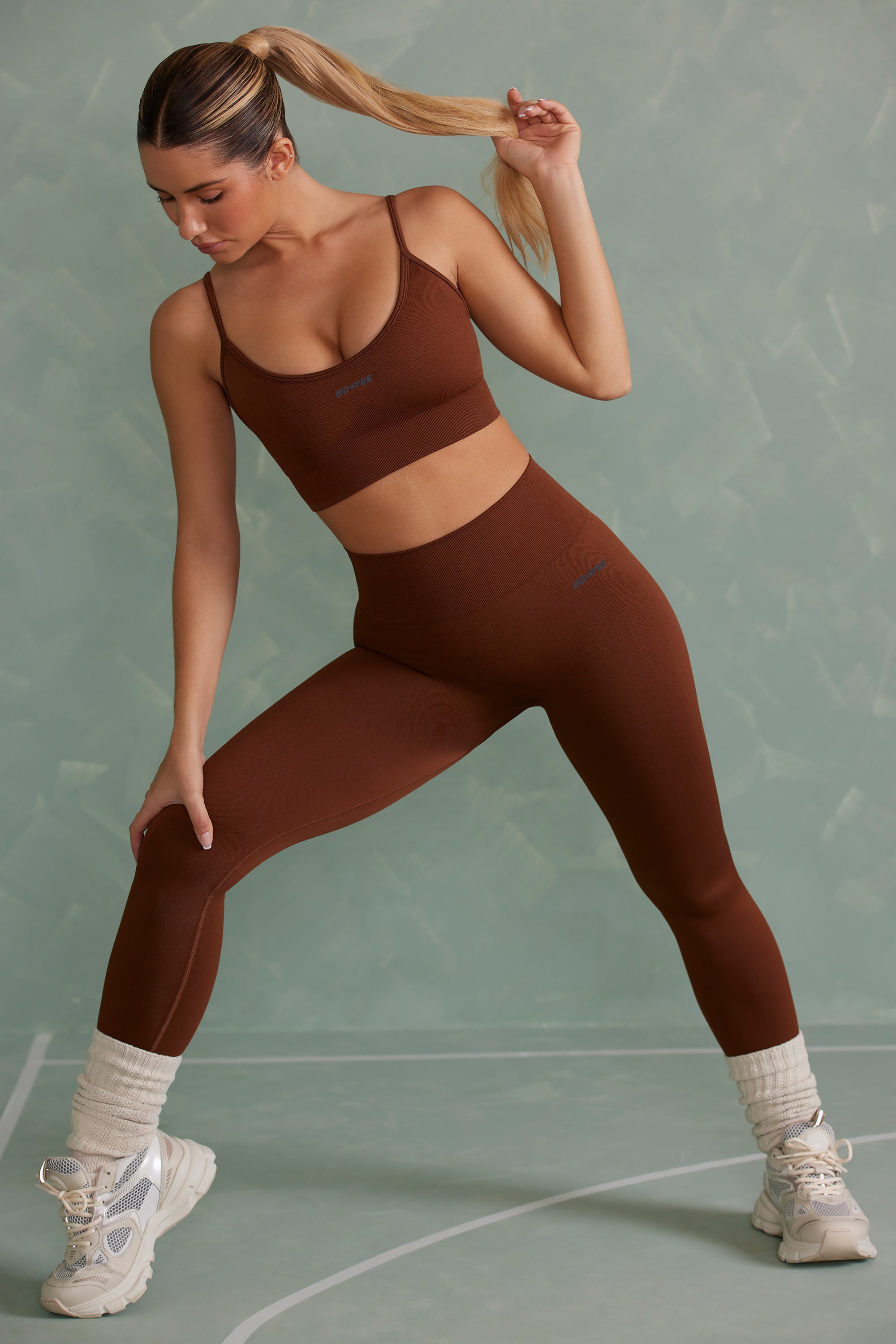 Super Sculpt Seamless Full Length Leggings in Copper Brown - Image 7