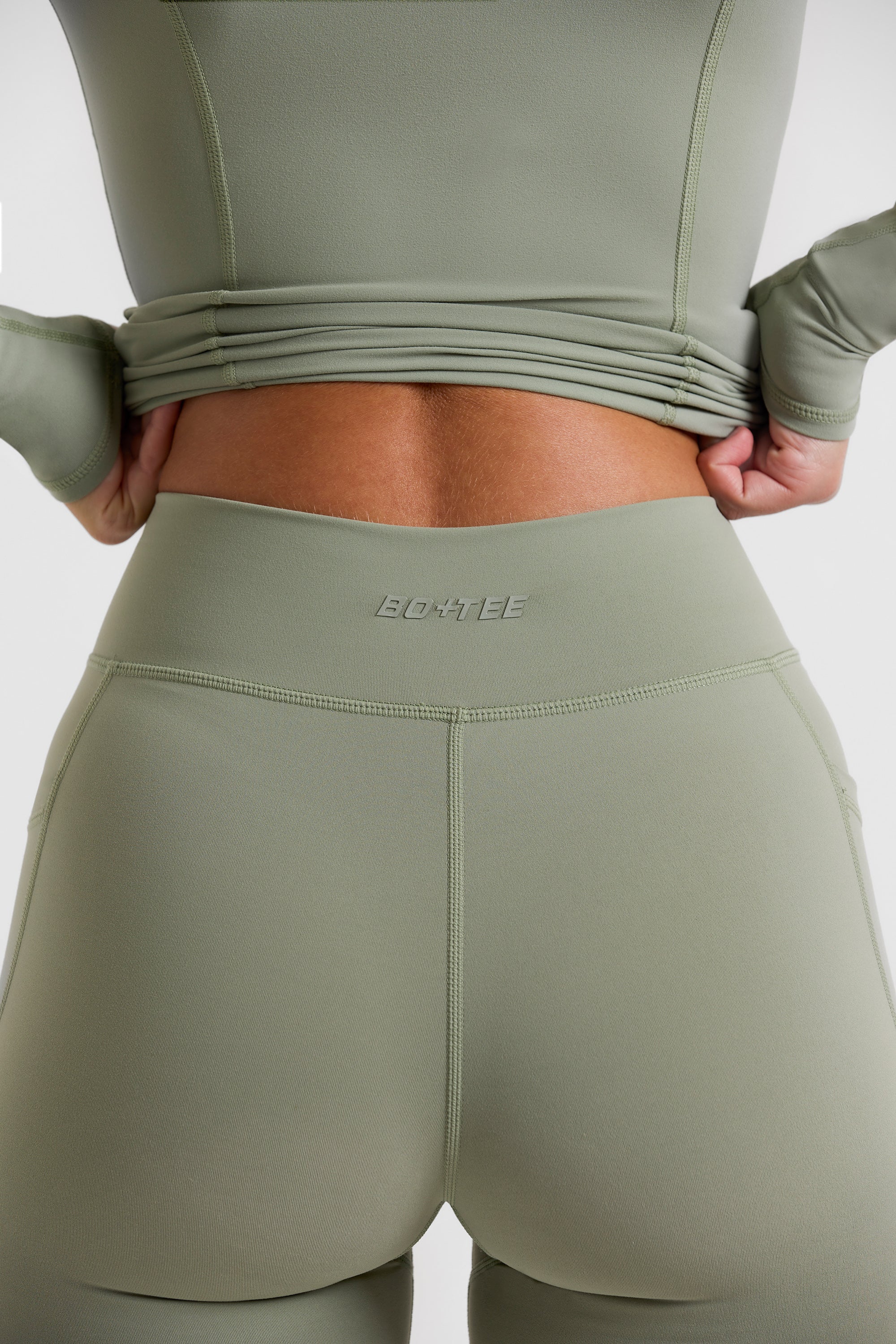 Advantage Full Length Leggings with Pockets in Bamboo Green - Image 8