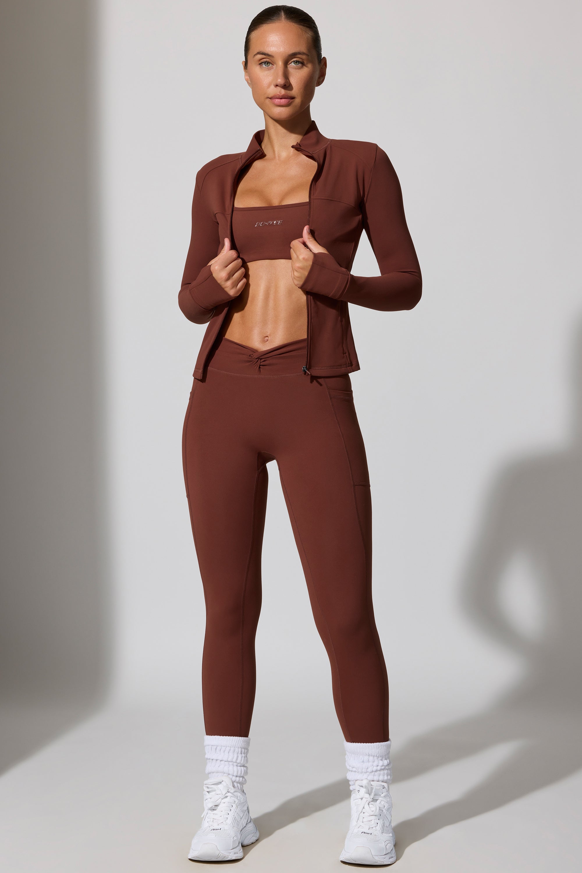 Change Full Length Leggings with Pockets in Chocolate - Image 6