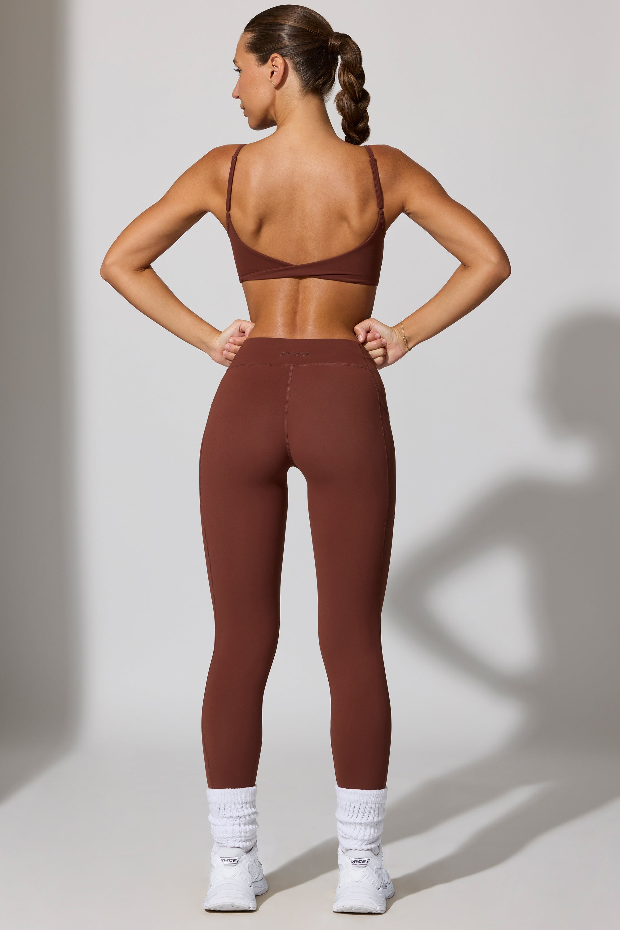Change Full Length Leggings with Pockets in Chocolate - Image 2