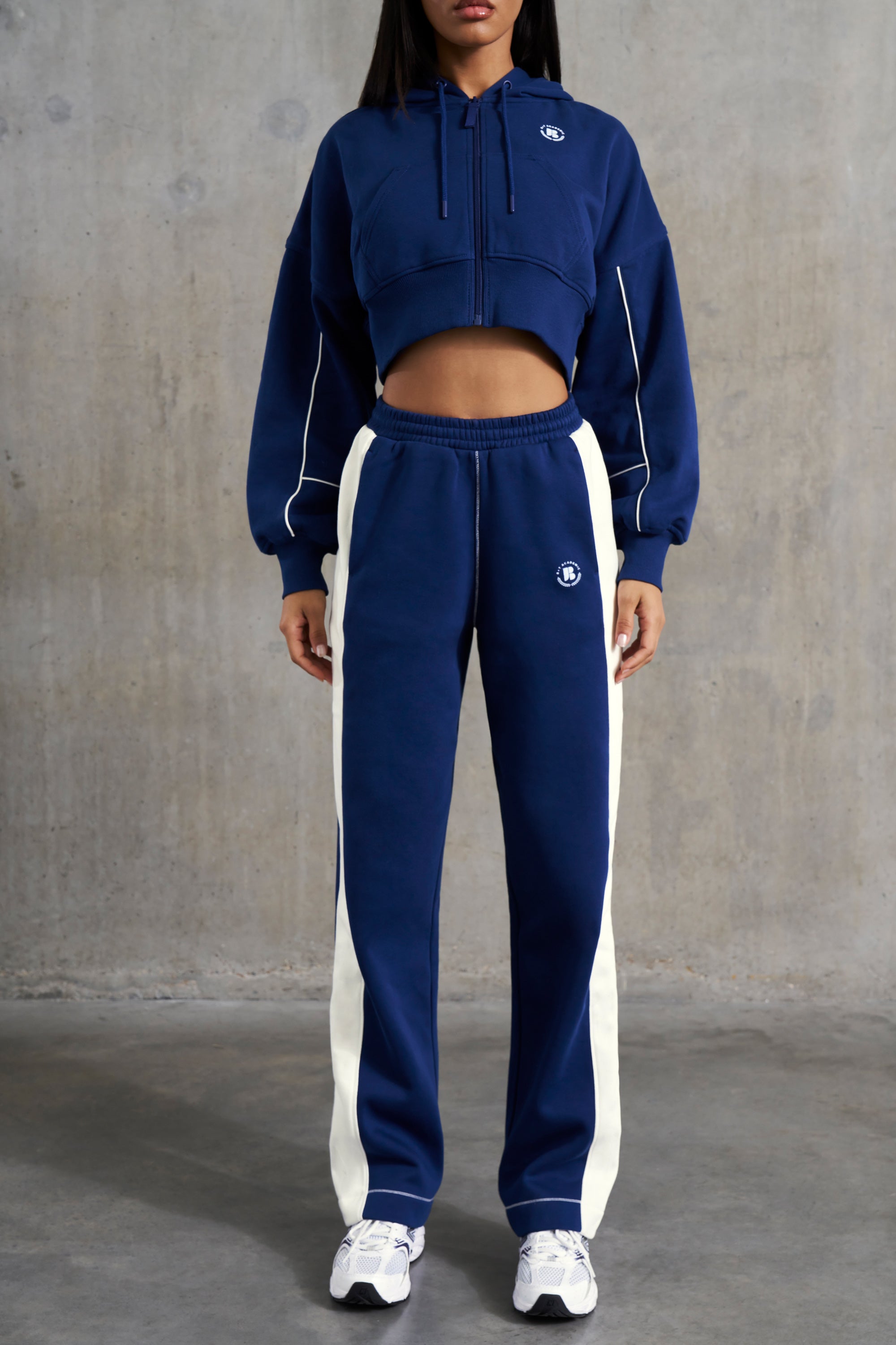 Elite Wide Leg Sweatpants in Navy