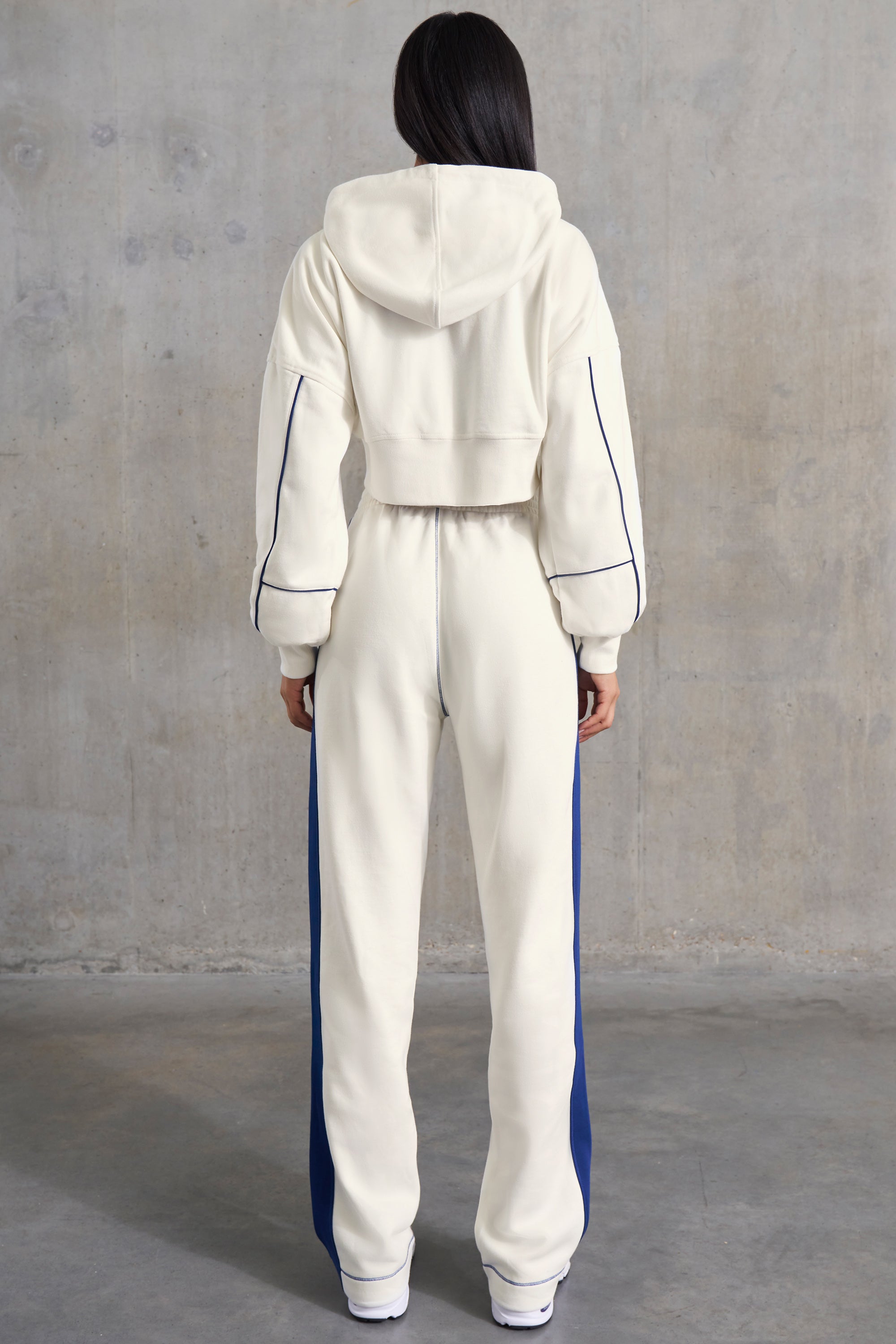 Elite Wide Leg Sweatpants in White - Image 2