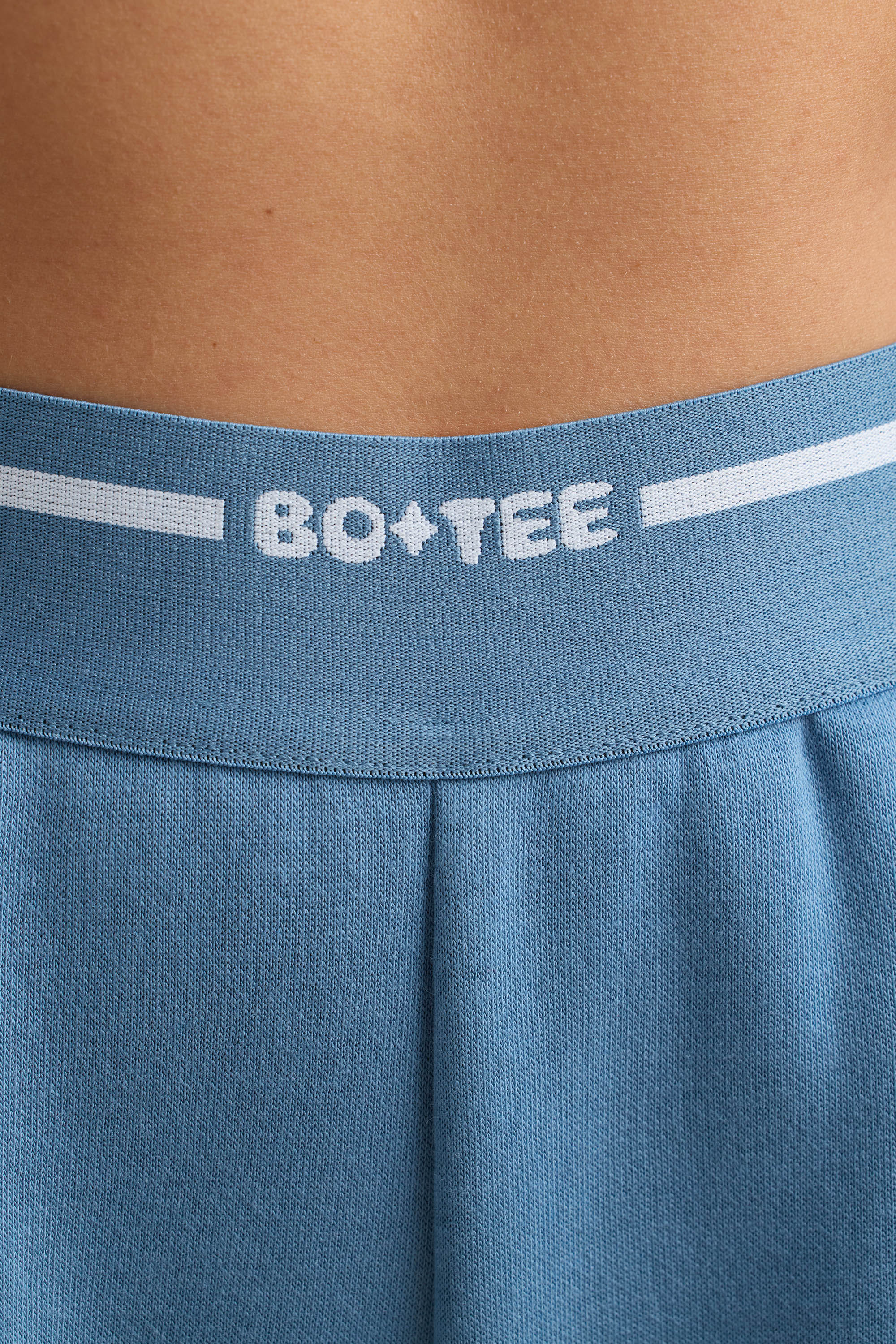 Fluid Petite High-Waist Straight-Leg Joggers in Steel Blue - Image 4