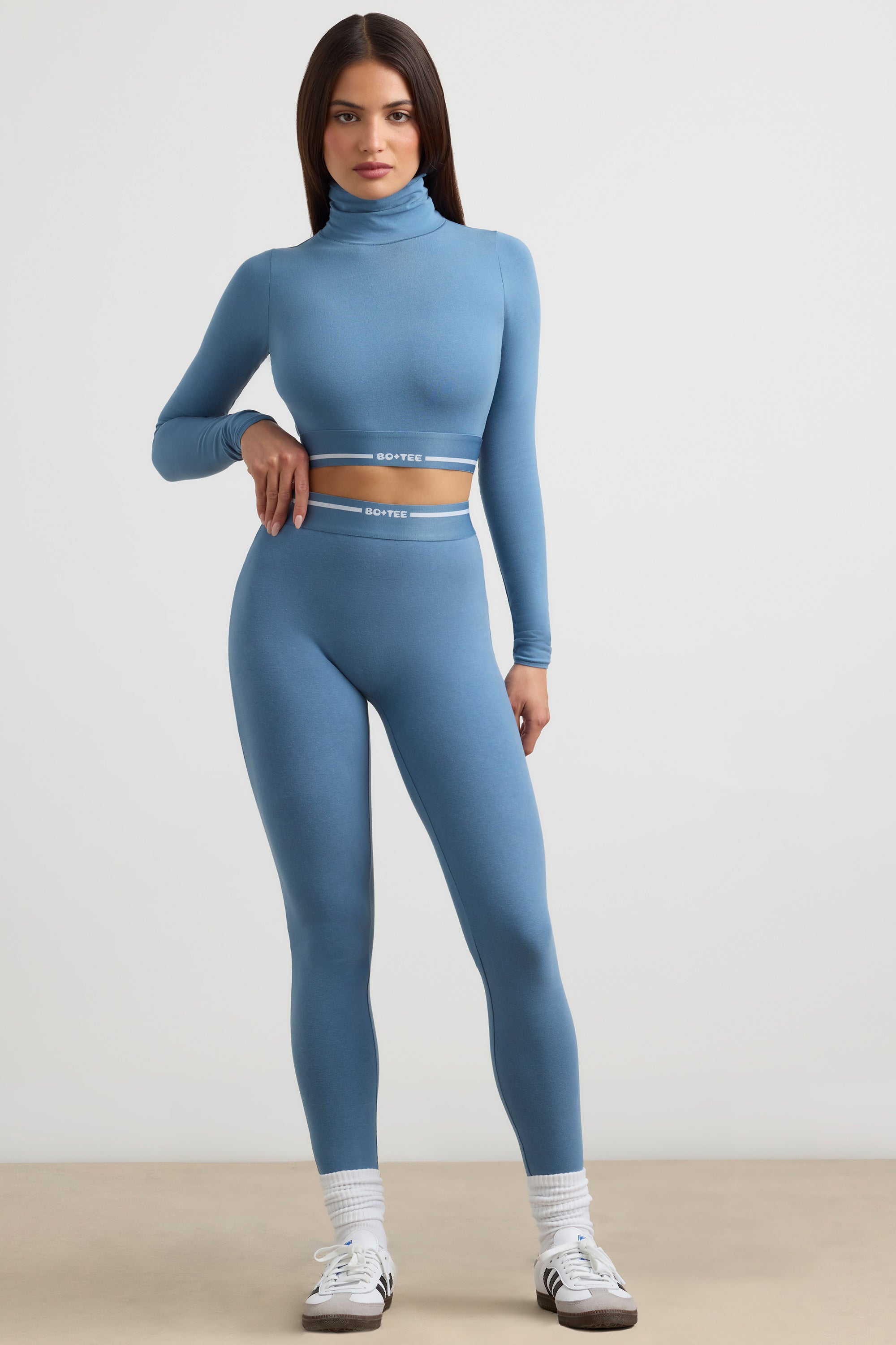 Necessity High-Waist Leggings in Steel Blue - Image 5