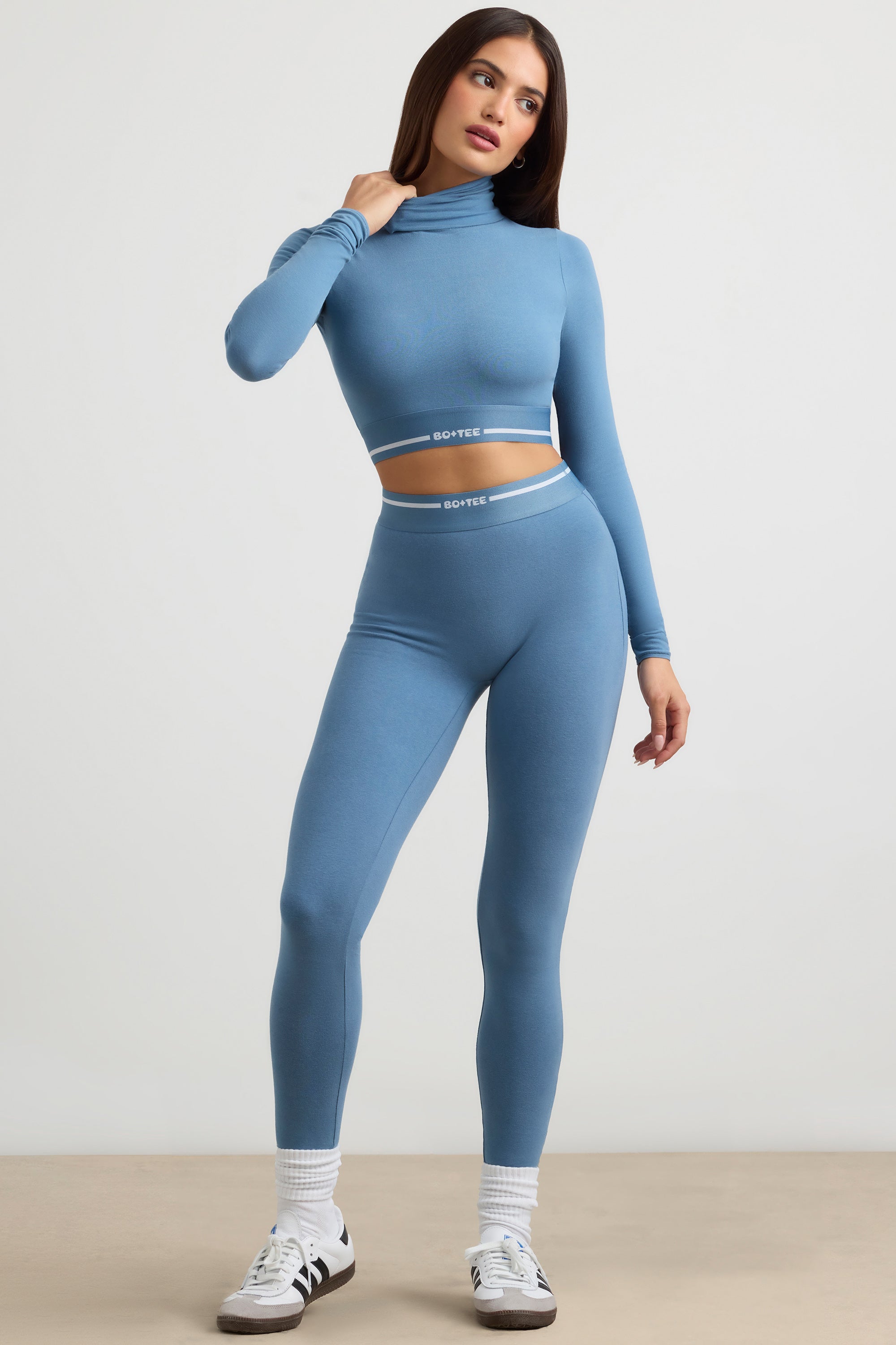 Necessity High-Waist Leggings in Steel Blue - Image 7